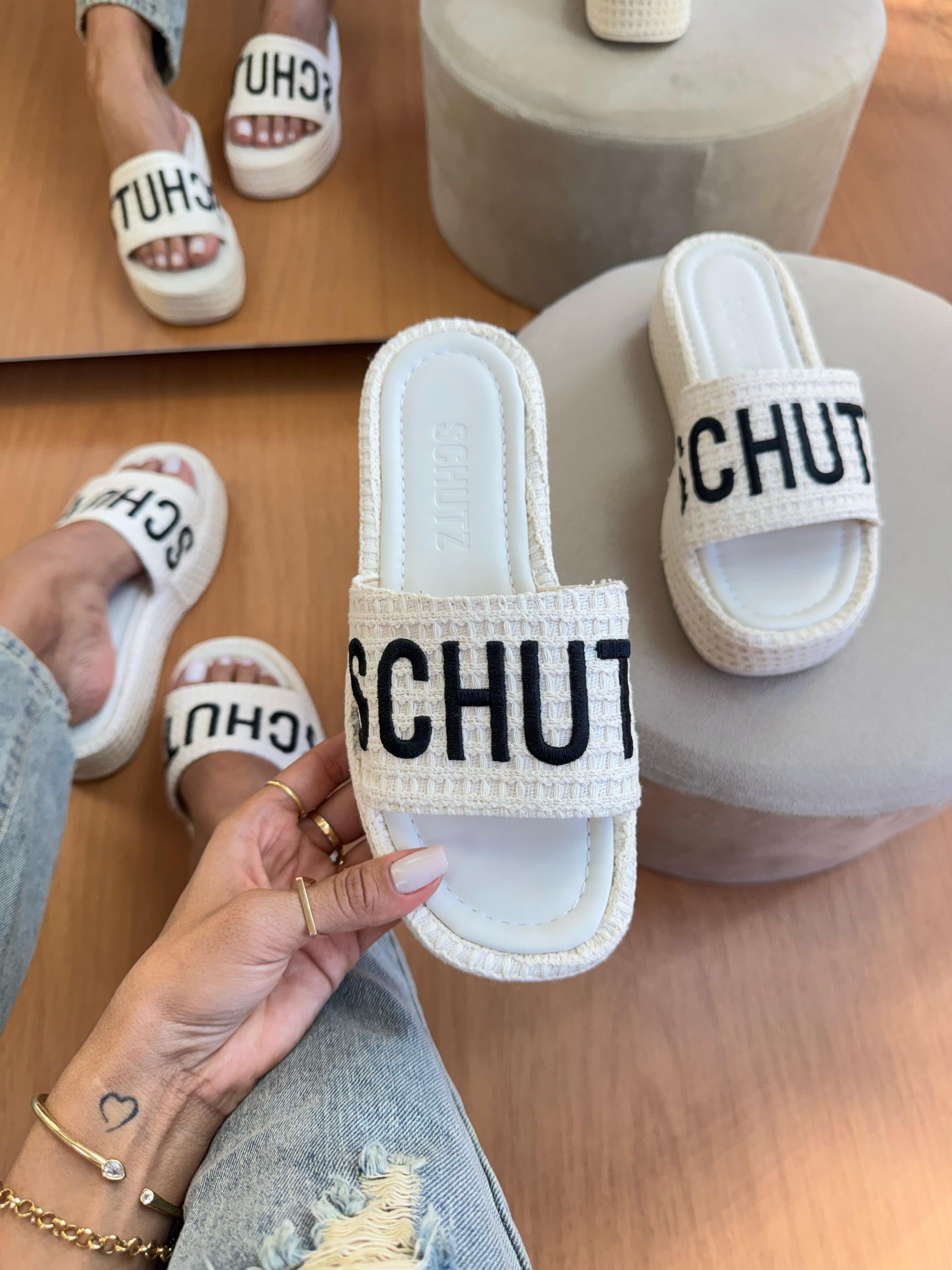 #087 Tamanco Schutz rendando, disponível do 34 ao 39 R$229,90