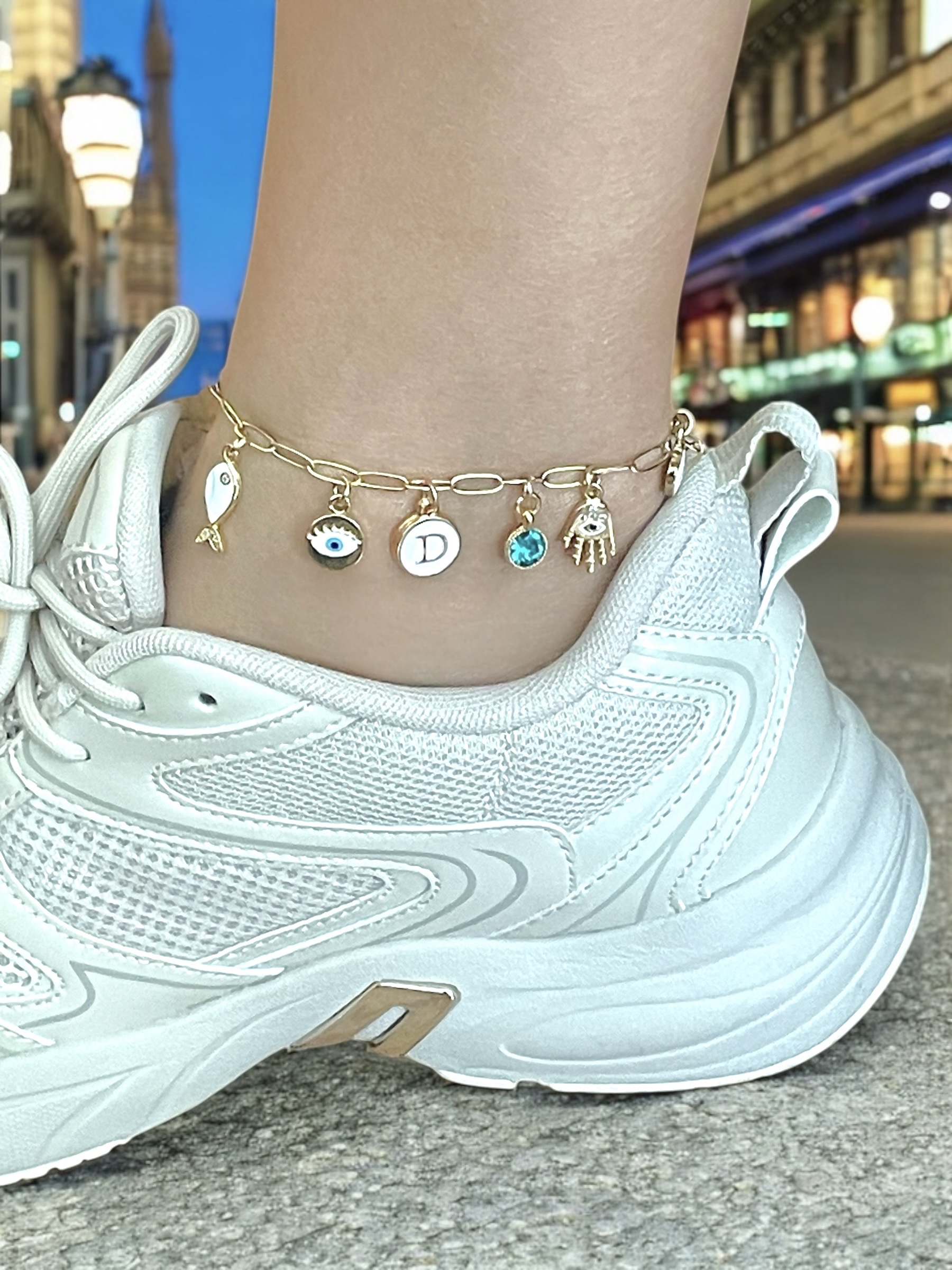 Personalized Charm Anklet