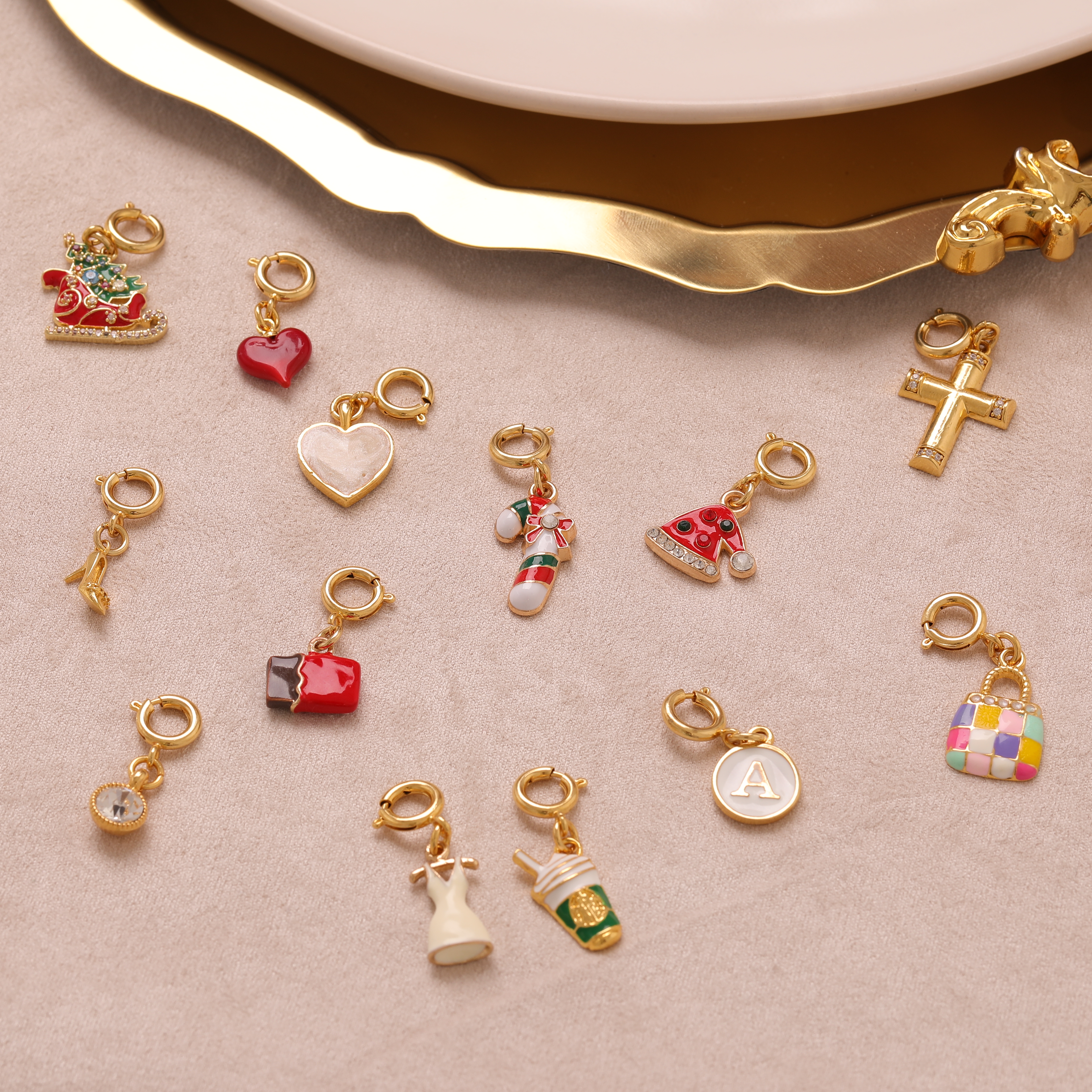 24k Gold Plated Charm Phone Strap