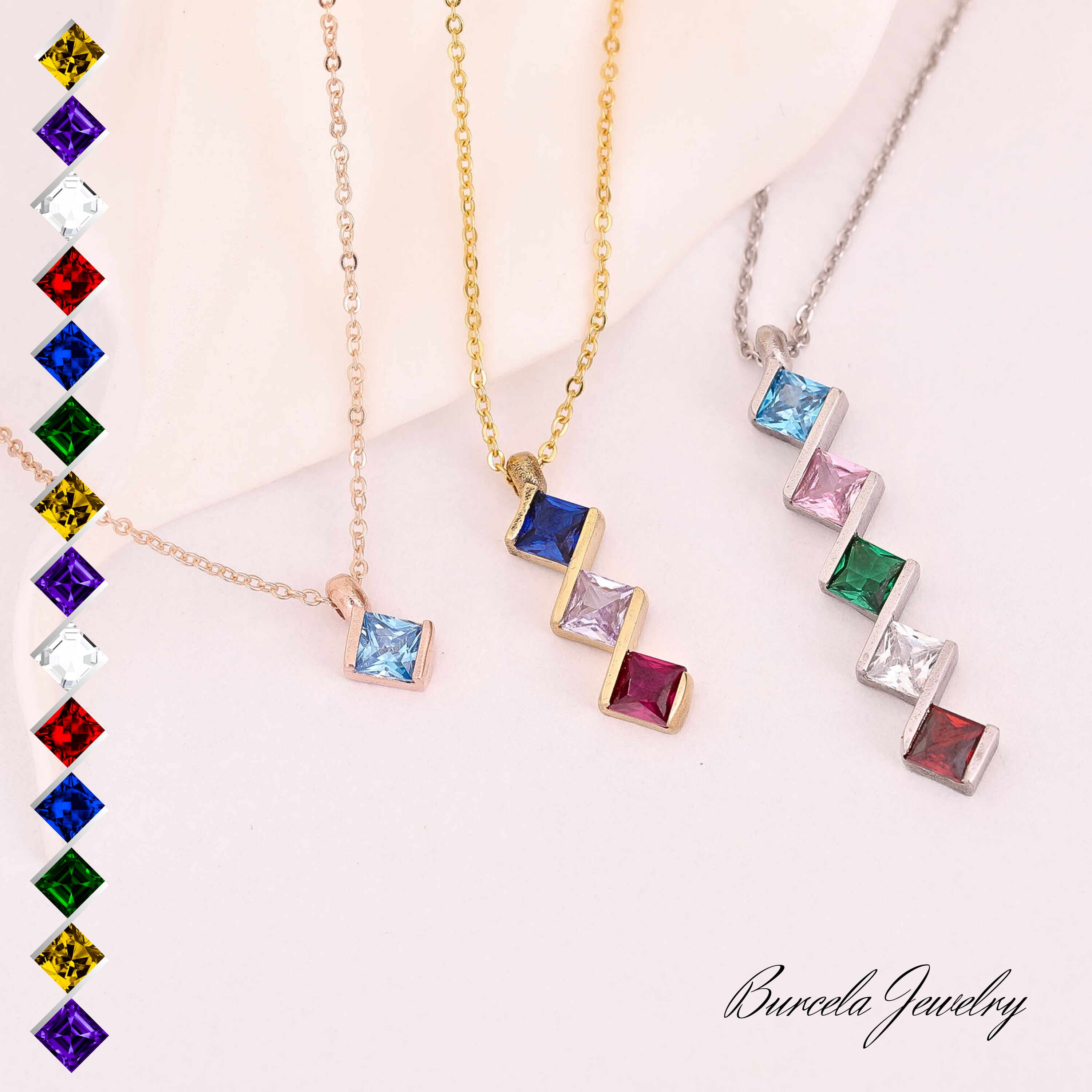 Birthstone Family Necklace