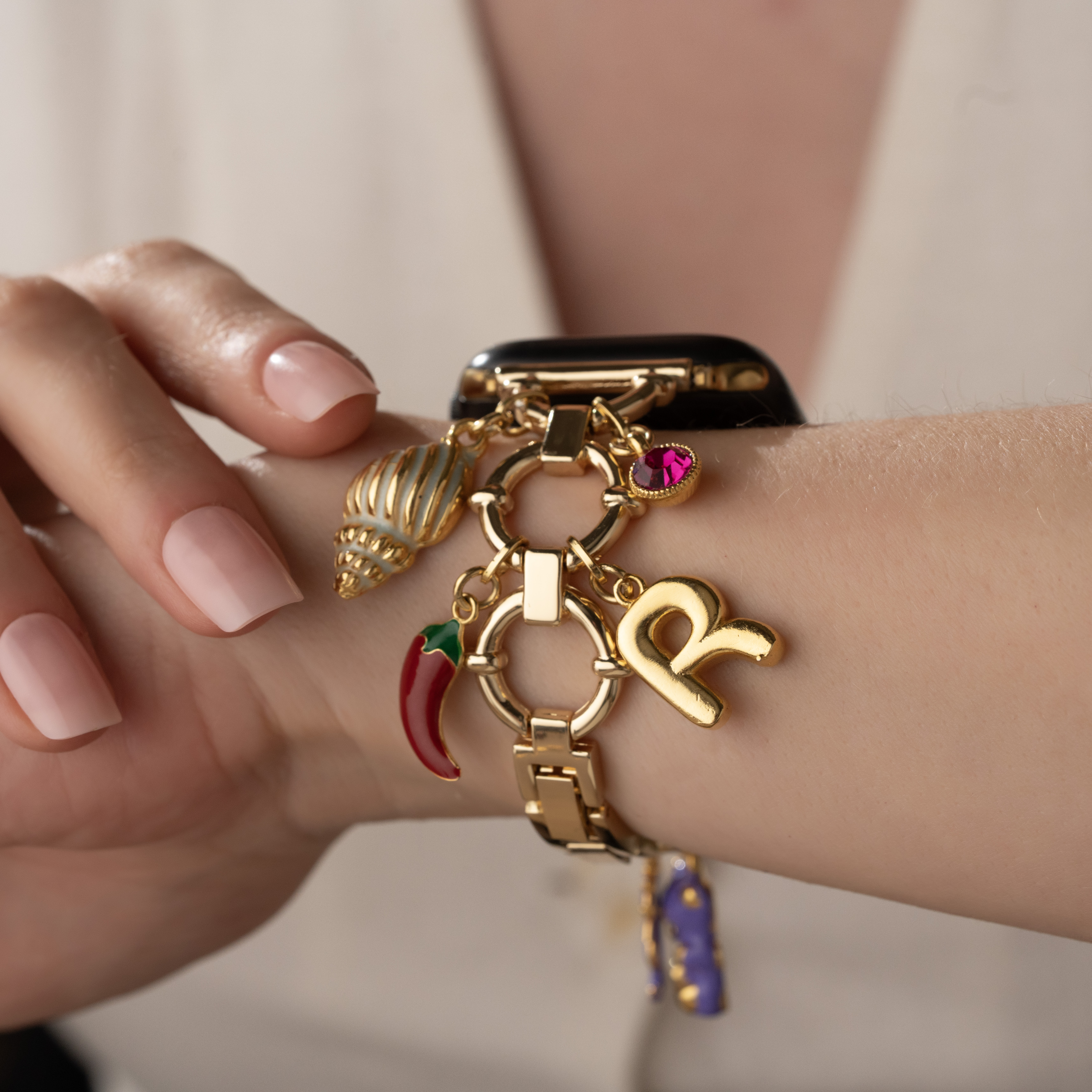 Personalized Gold Apple Watch Band