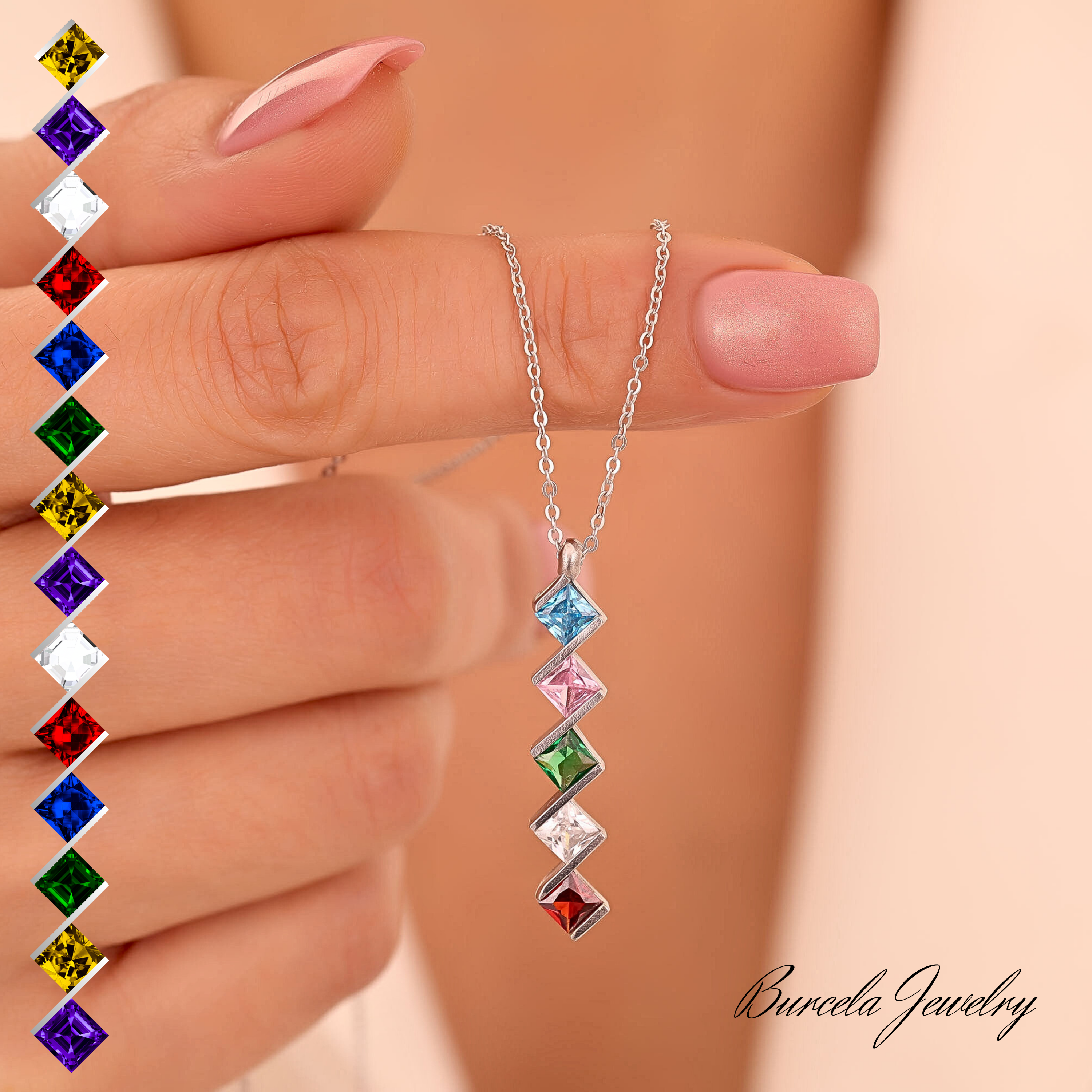 Birthstone Family Necklace