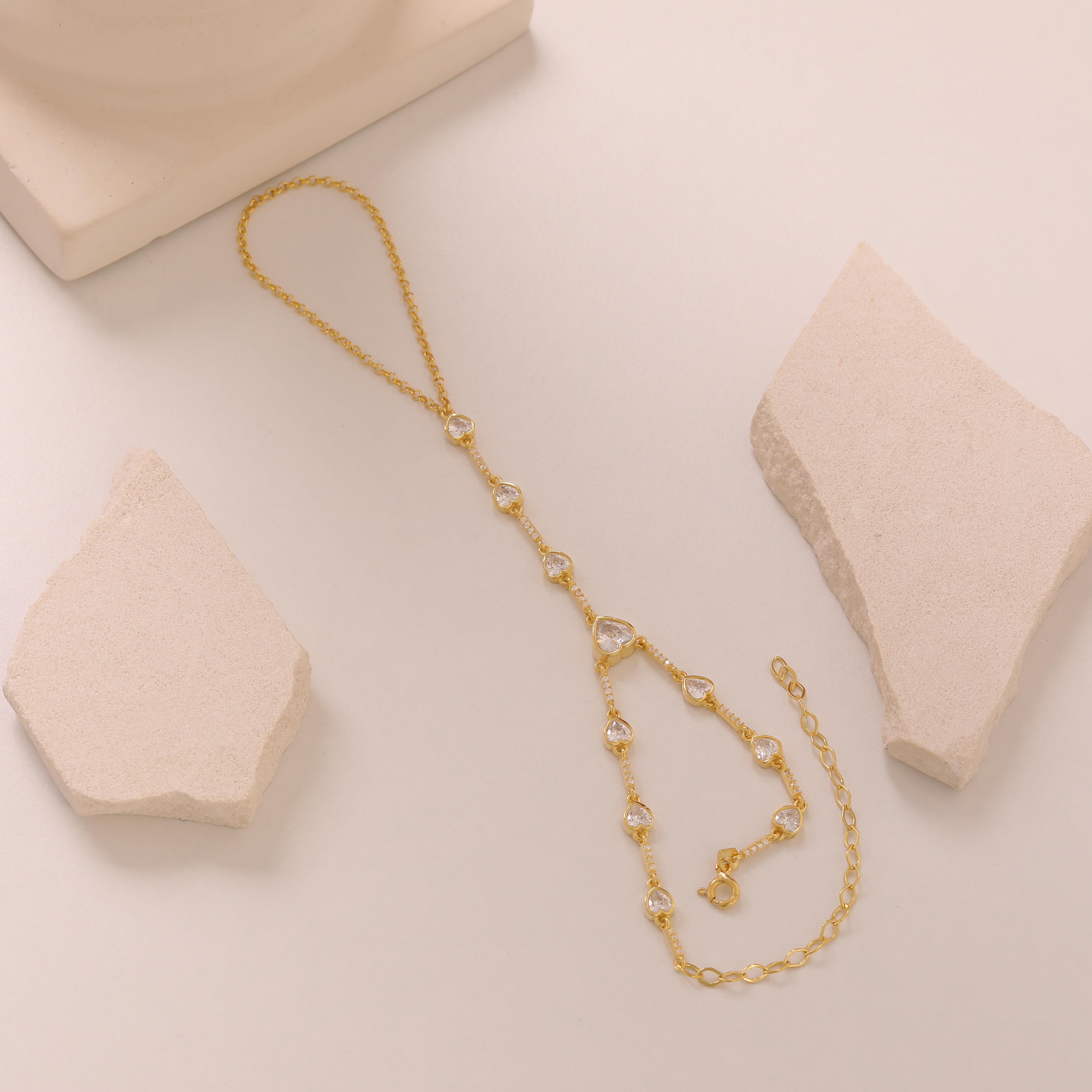 Elegant Gold Hand Chain Bracelet