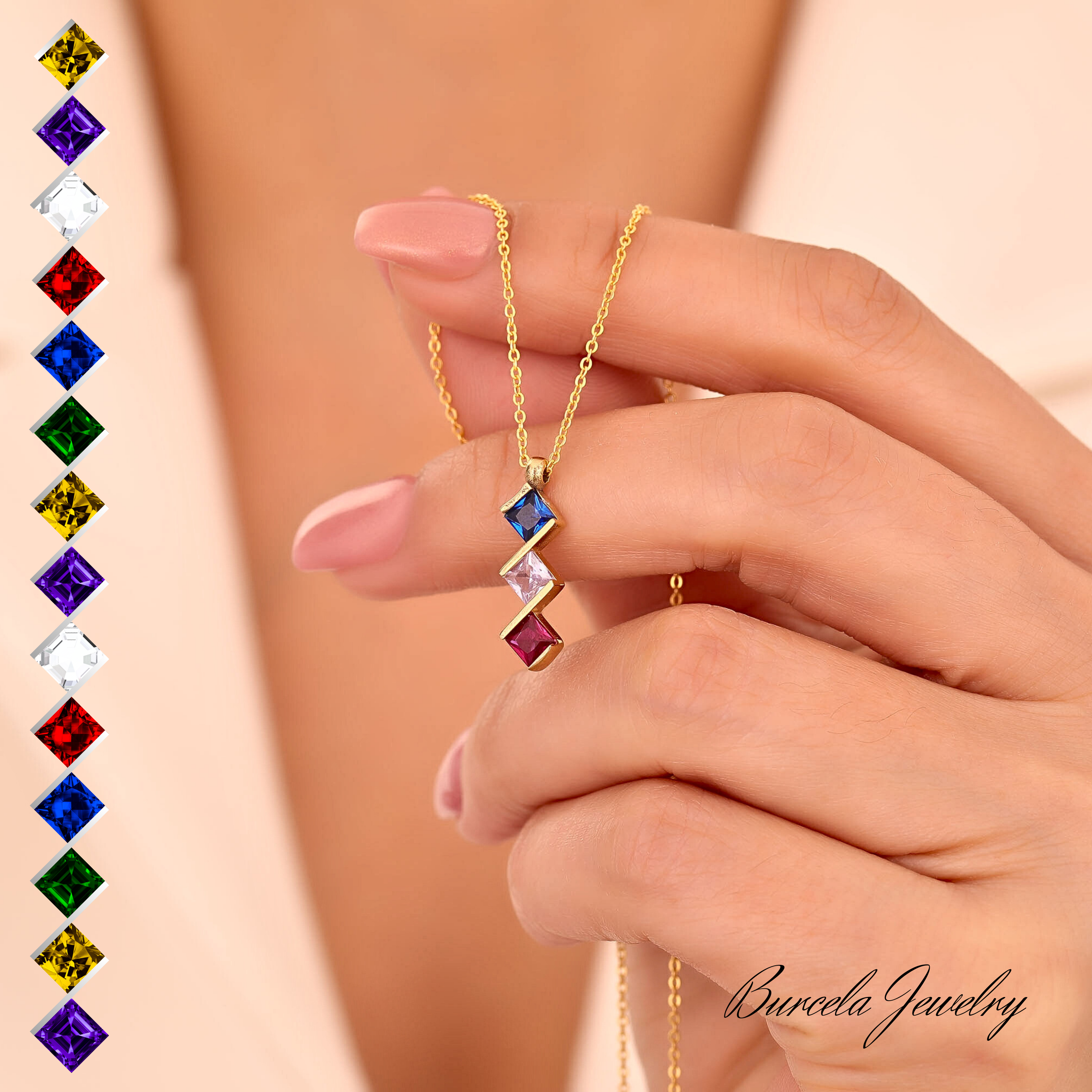 Birthstone Family Necklace