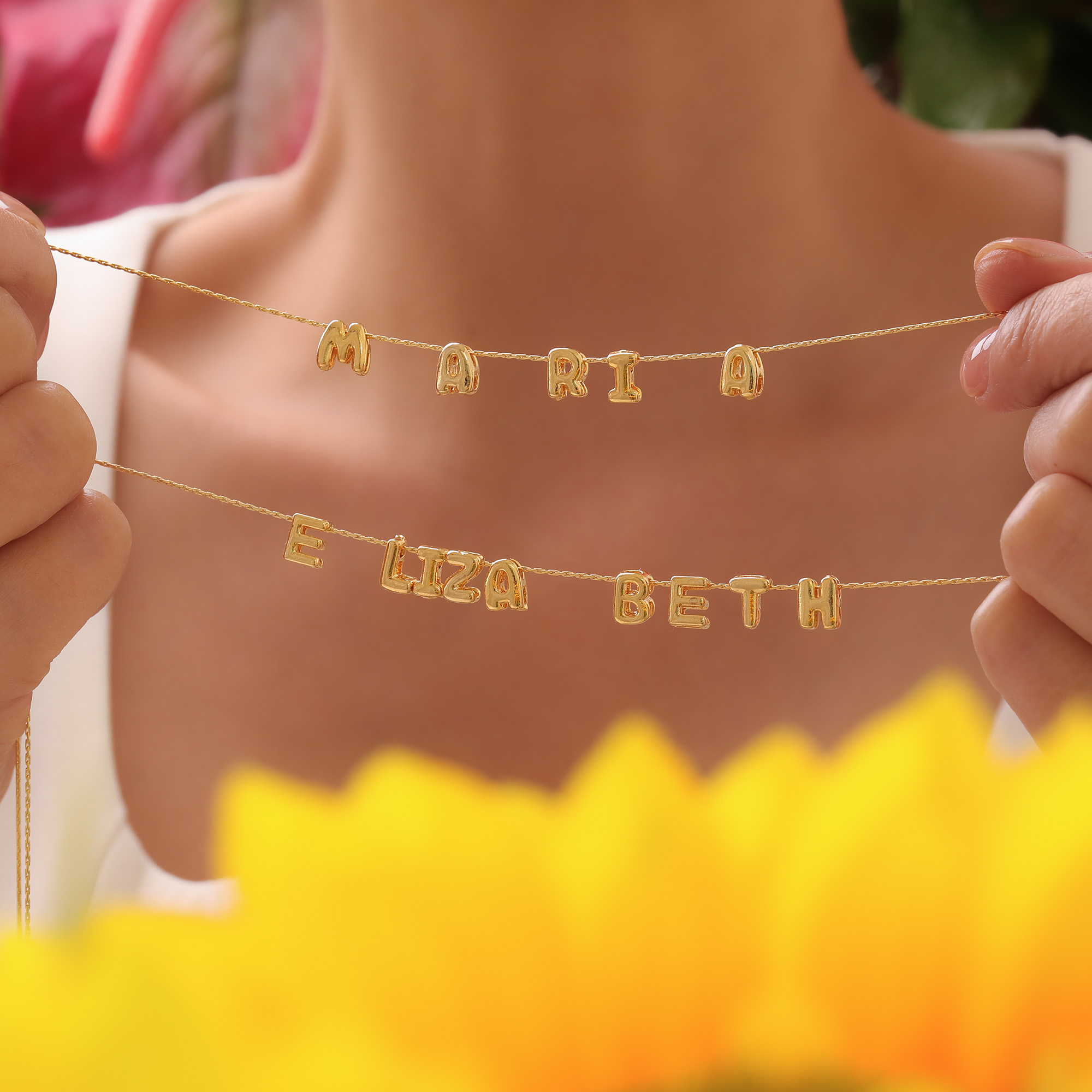 Personalized Name Letter Necklace