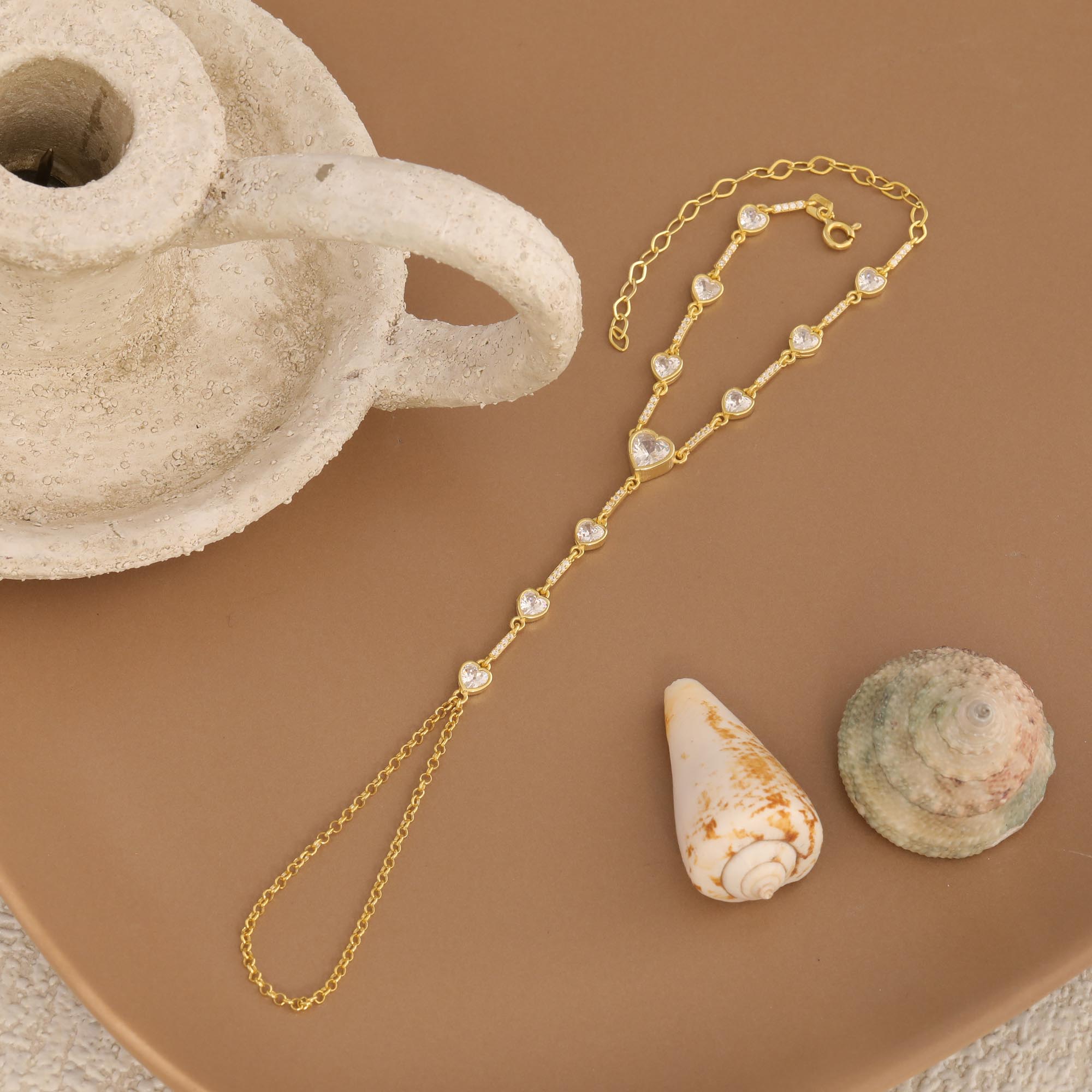 Elegant Gold Hand Chain Bracelet