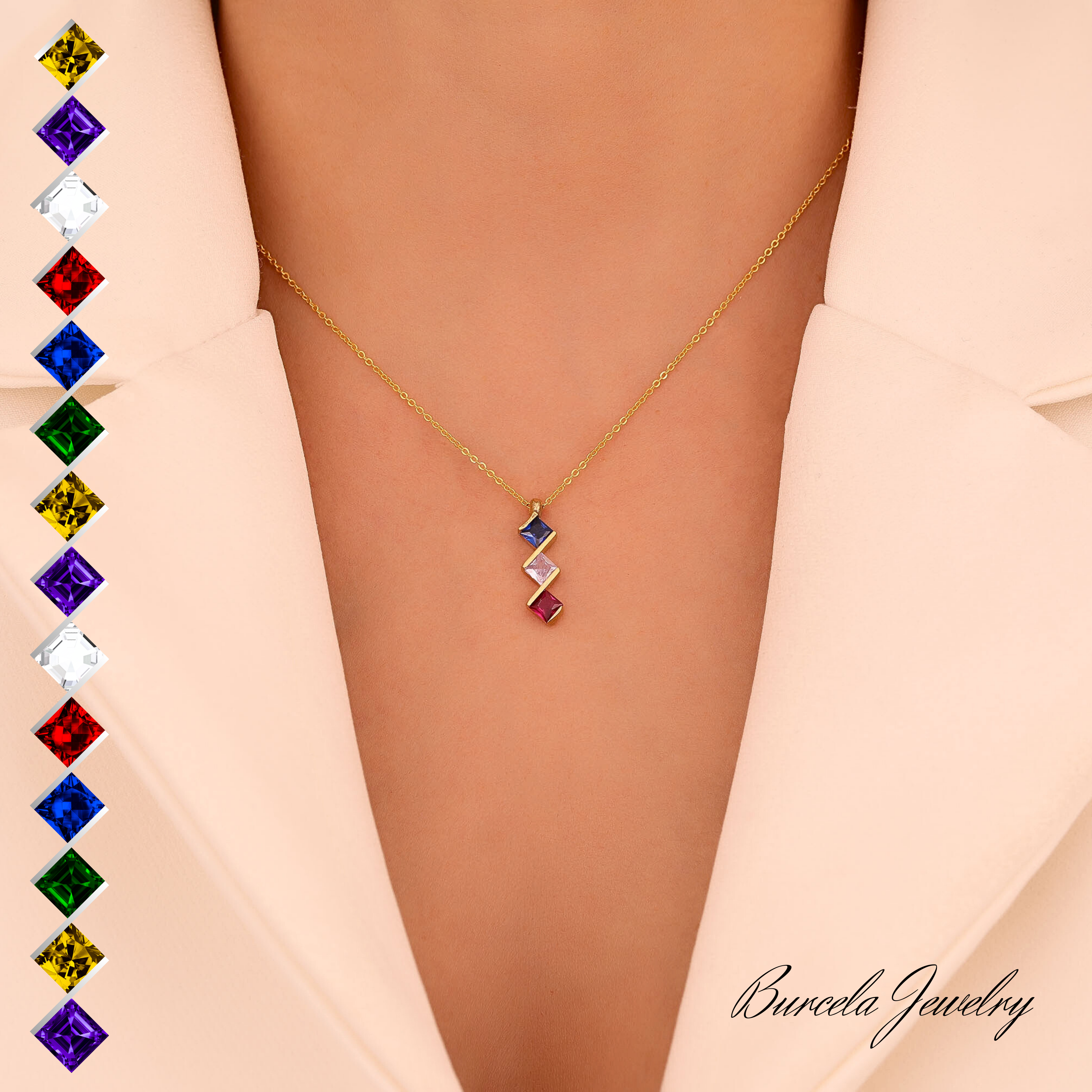 Birthstone Family Necklace