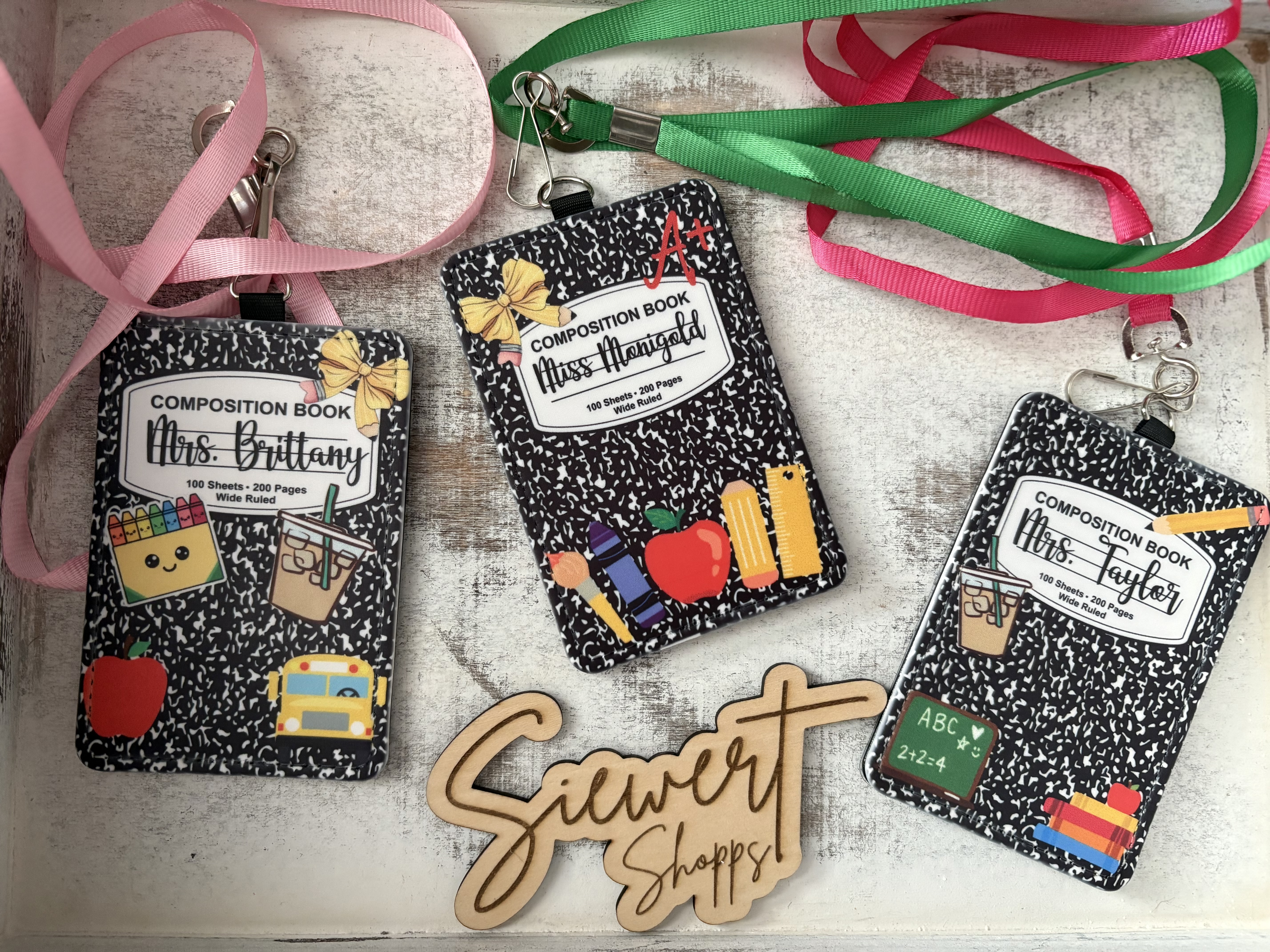 Teacher composition badge holders ( holder Only ) 