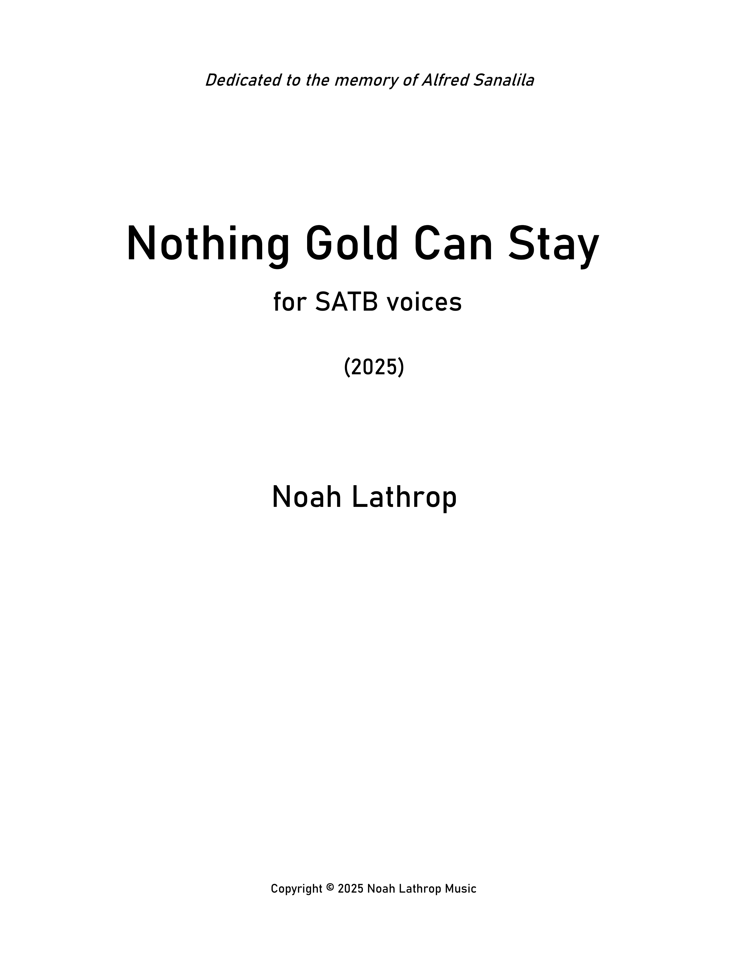 Nothing Gold Can Stay