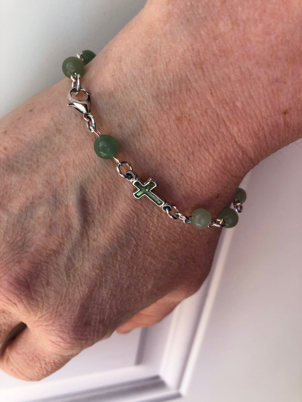 Single Decade Jade Rosary Bracelet