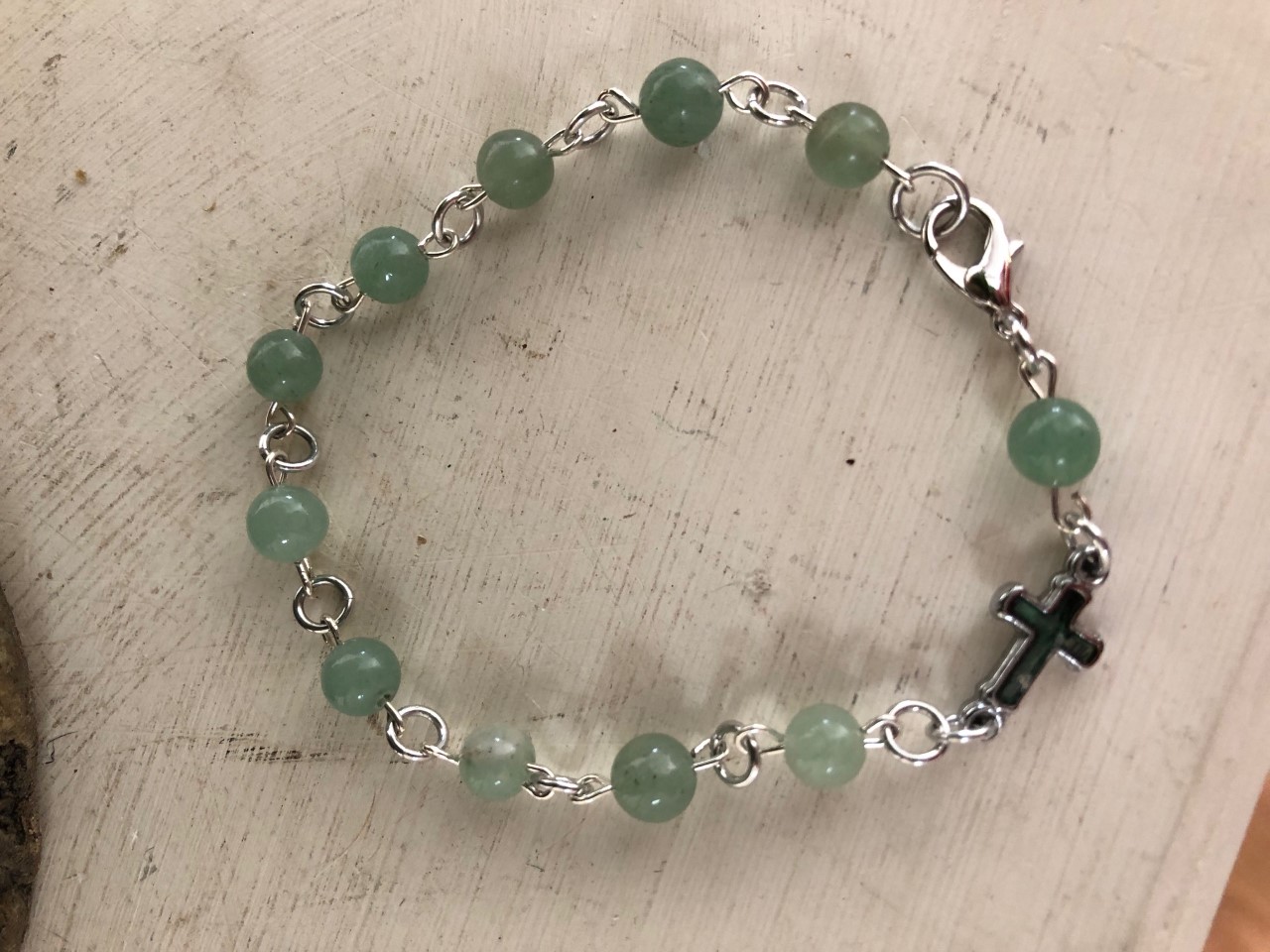 Single Decade Jade Rosary Bracelet