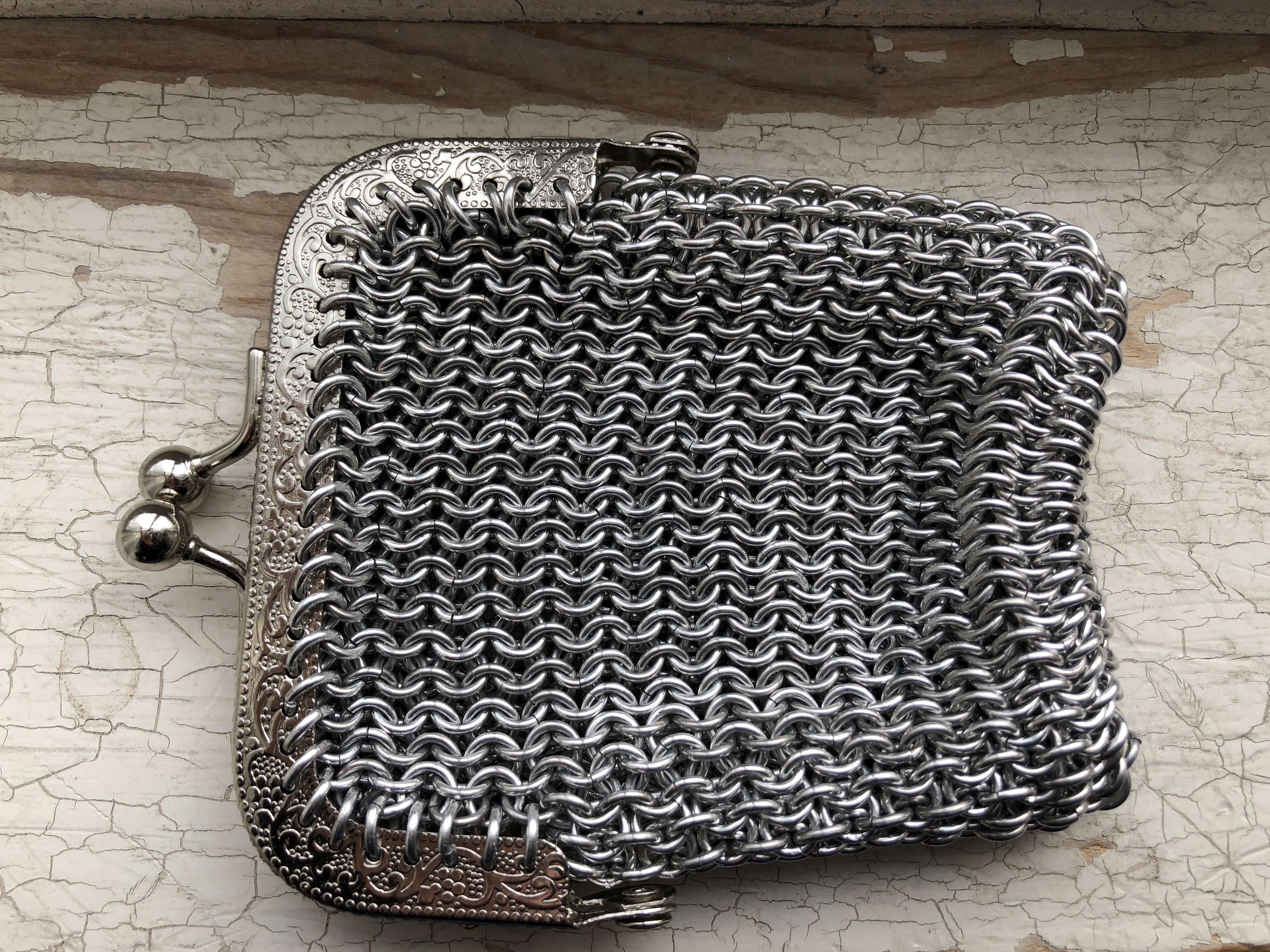 Chainmaille Coin Purse, Vintage Style