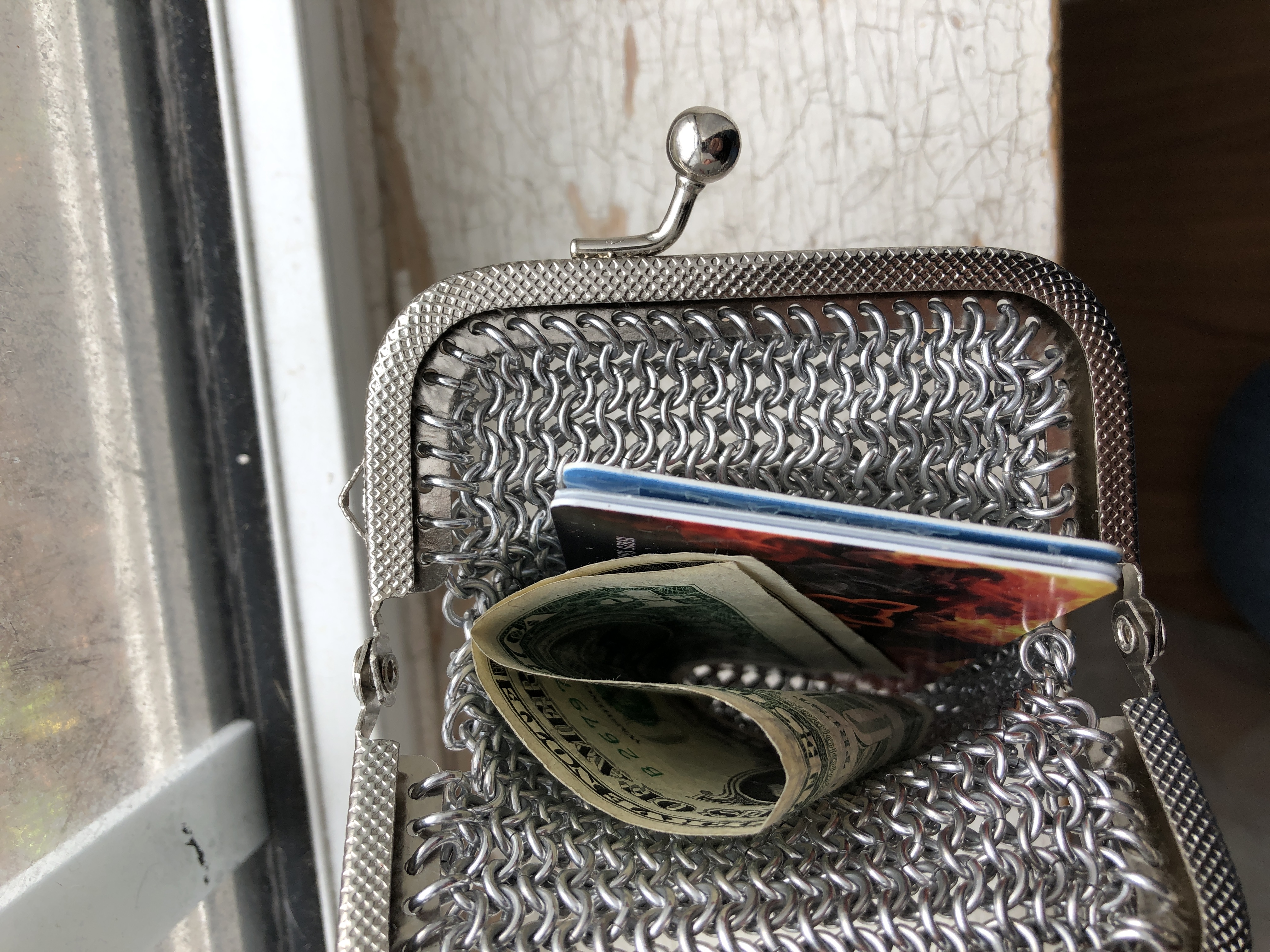 Chainmaille Coin Purse, Vintage Style