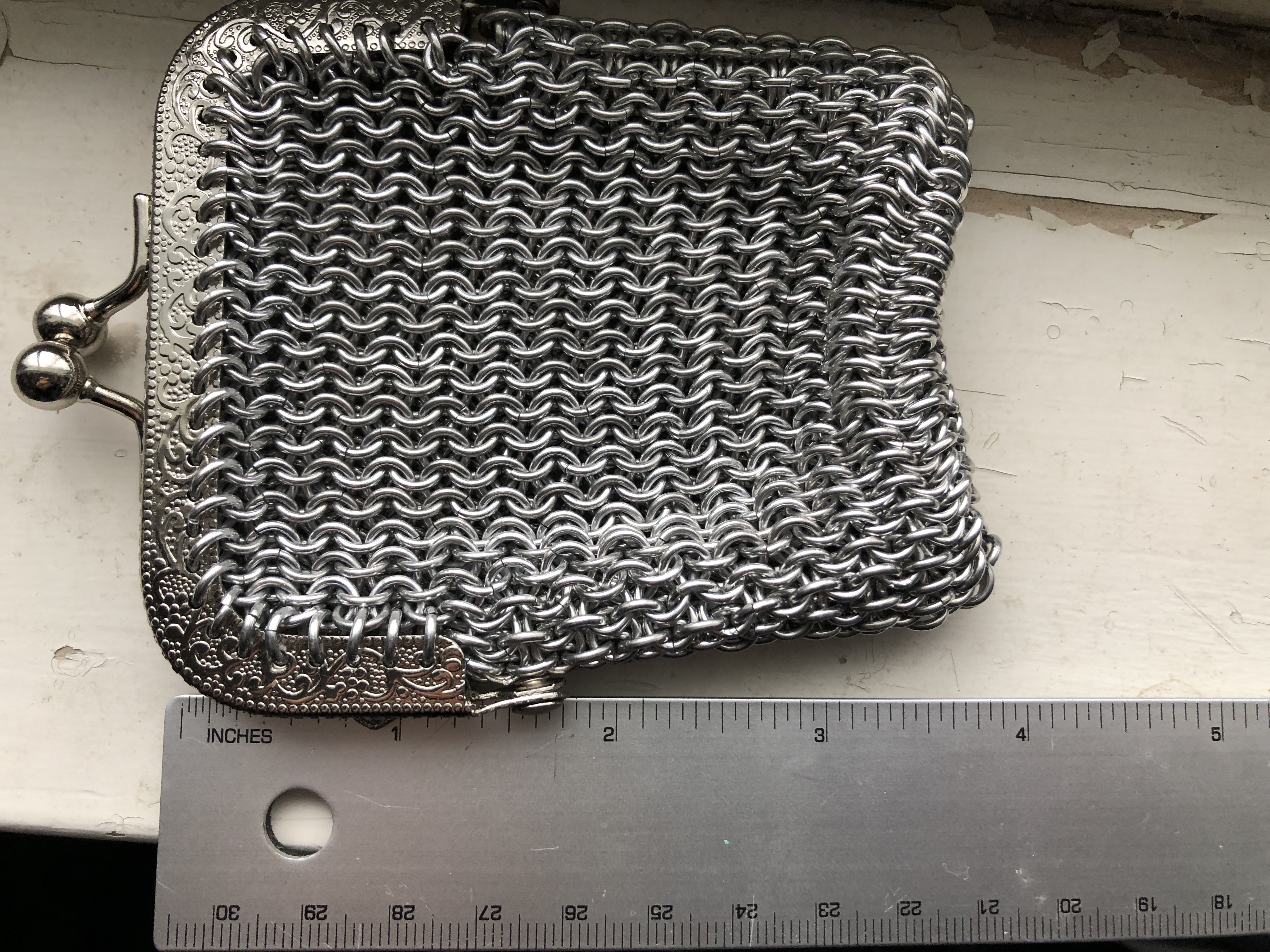 Chainmaille Coin Purse, Vintage Style