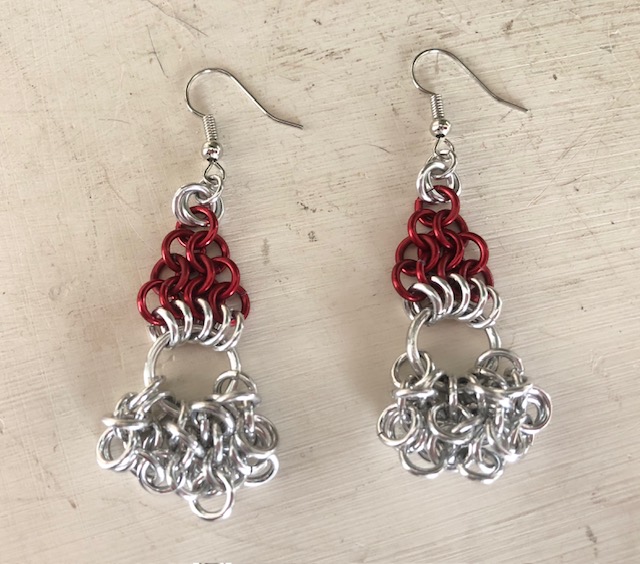 Santa Claus Chainmaille Earrings