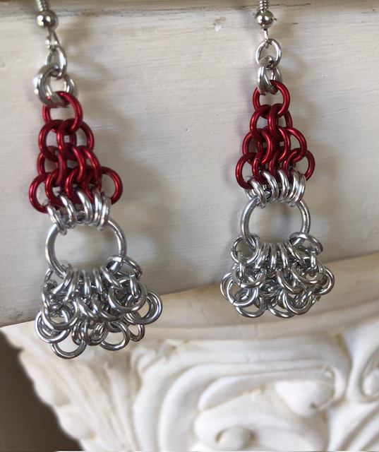 Santa Claus Chainmaille Earrings
