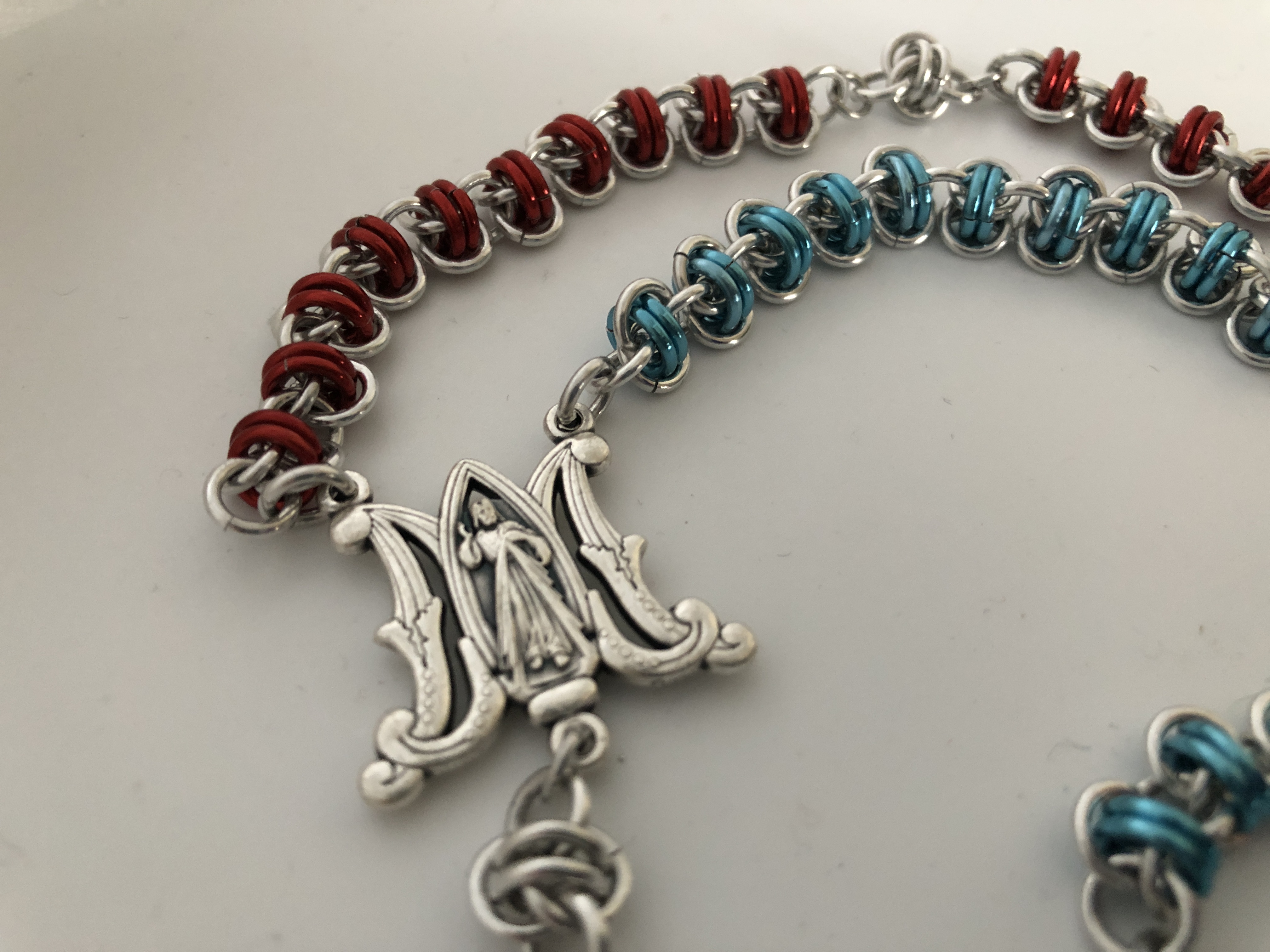 Chaplet of Divine Mercy Handmade Chainmaille Rosary