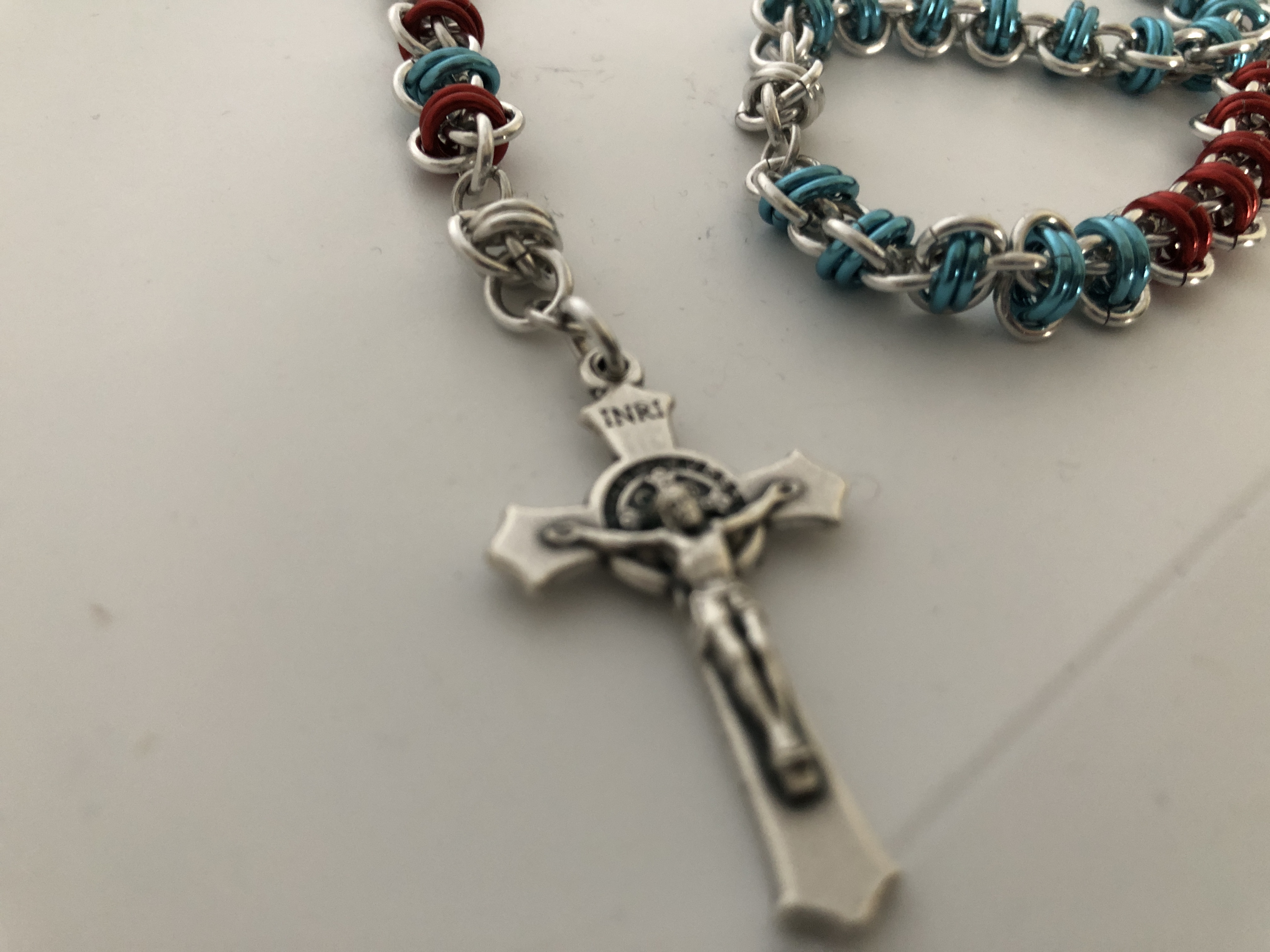 Chaplet of Divine Mercy Handmade Chainmaille Rosary
