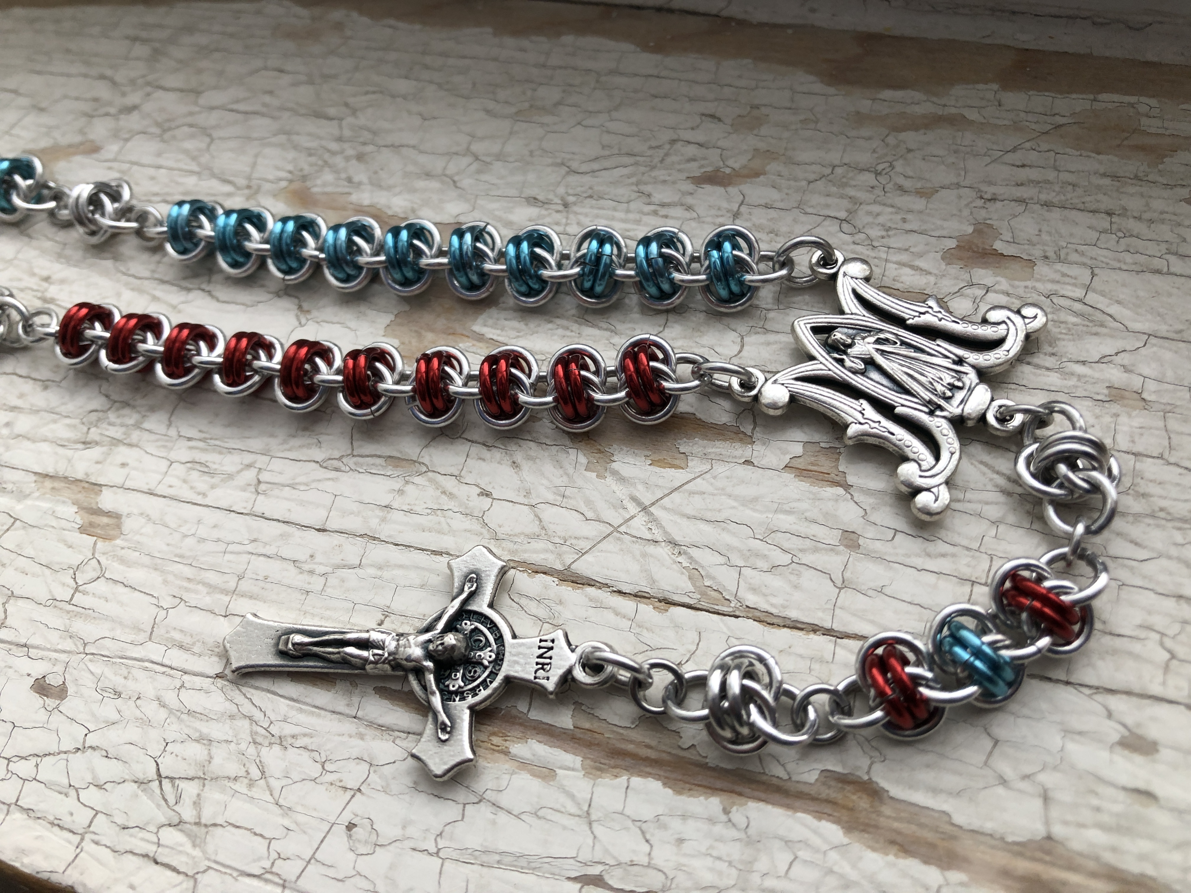 Chaplet of Divine Mercy Handmade Chainmaille Rosary