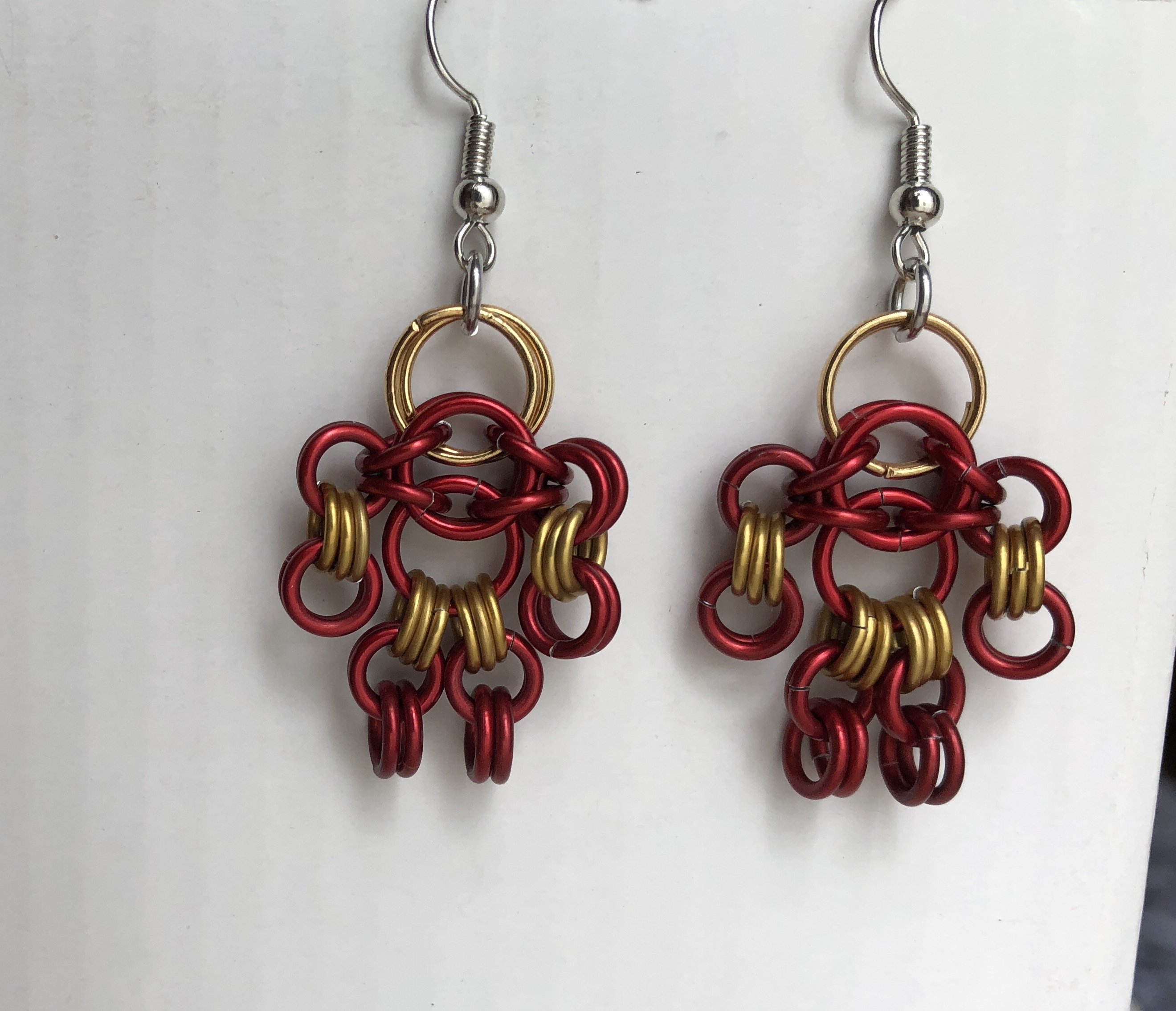 Iron Man Chainmaille Earrings