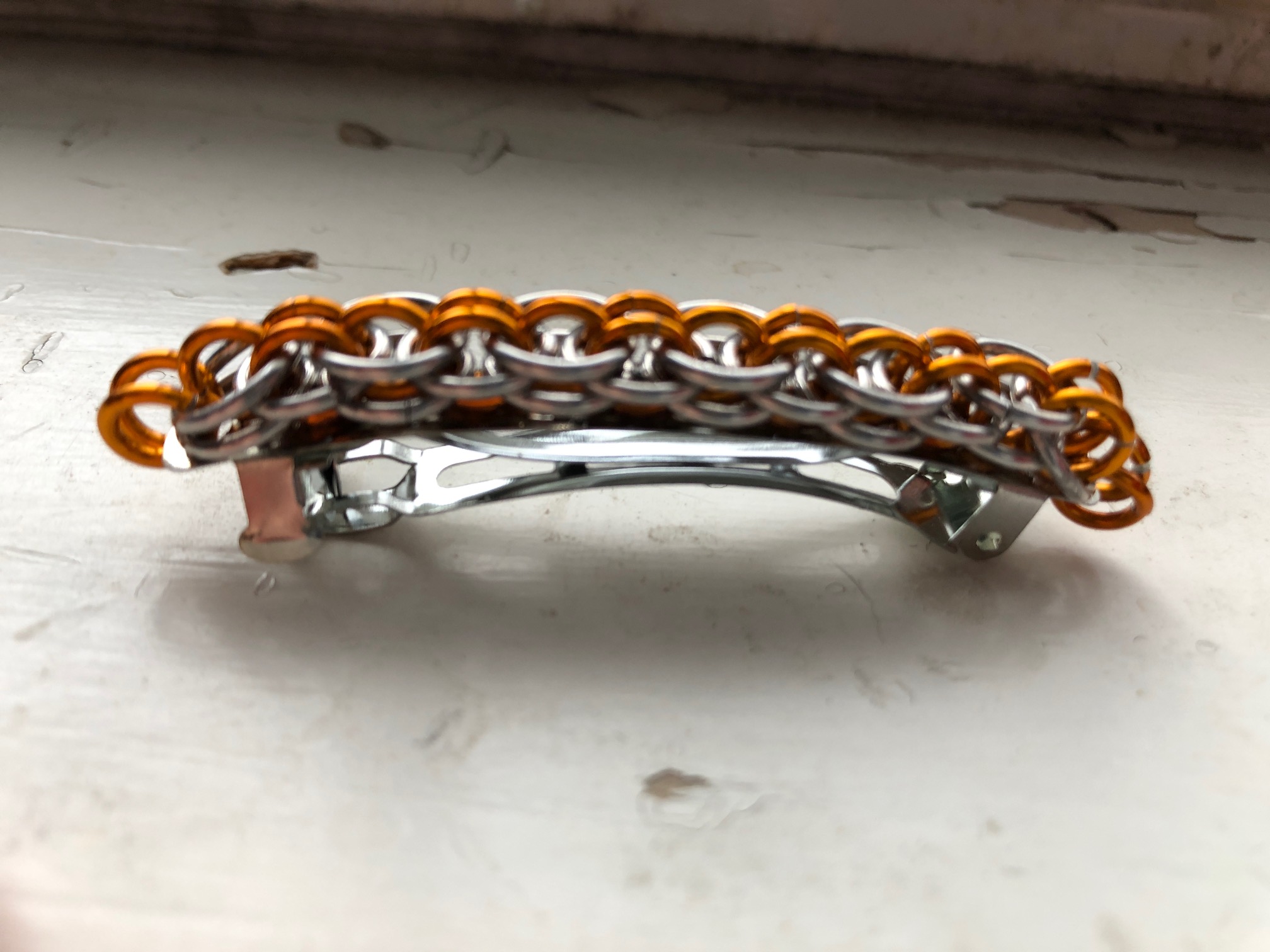 Chainmaille Small Barrette--Multiple Colors!