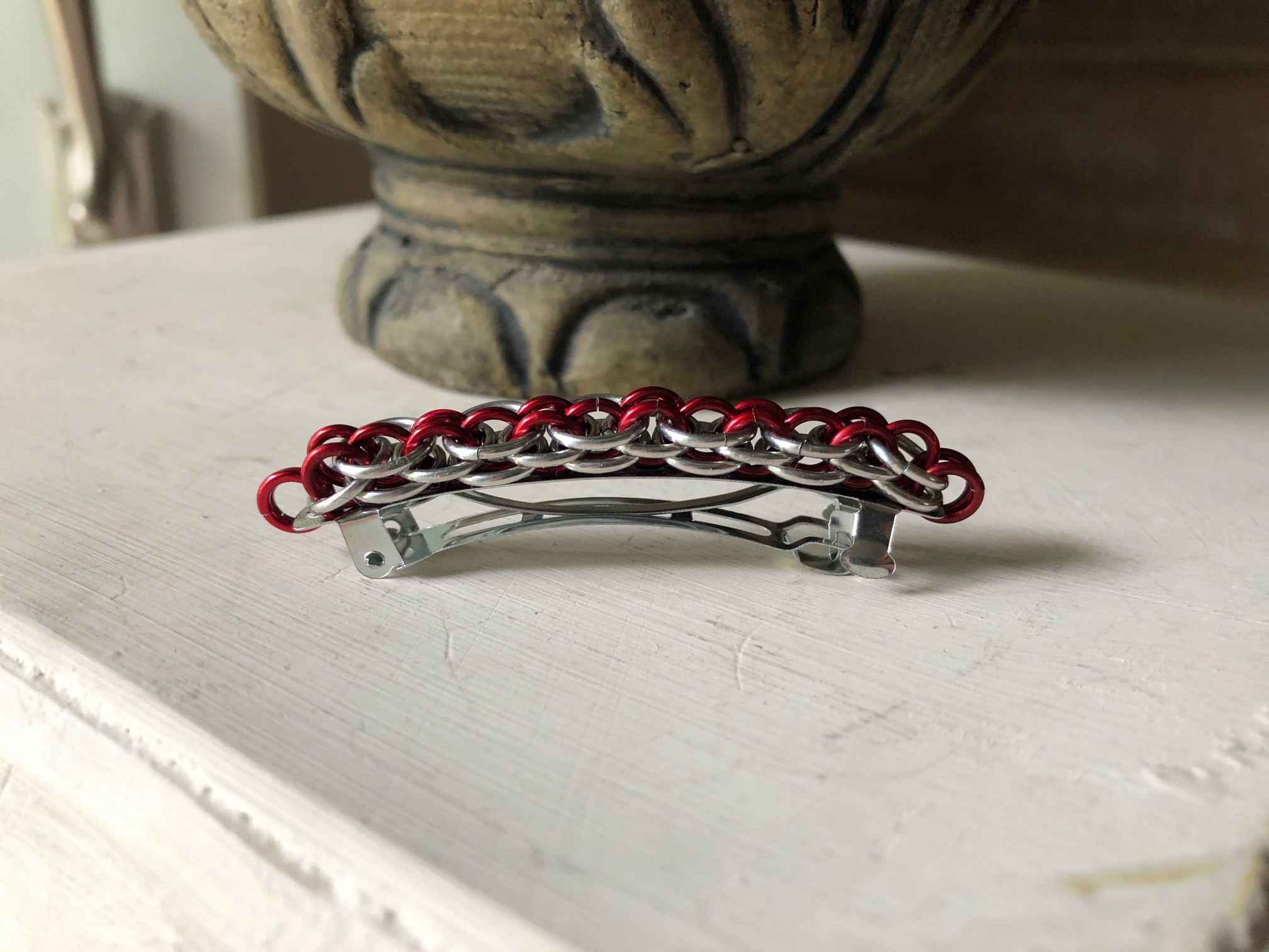 Chainmaille Small Barrette--Multiple Colors!