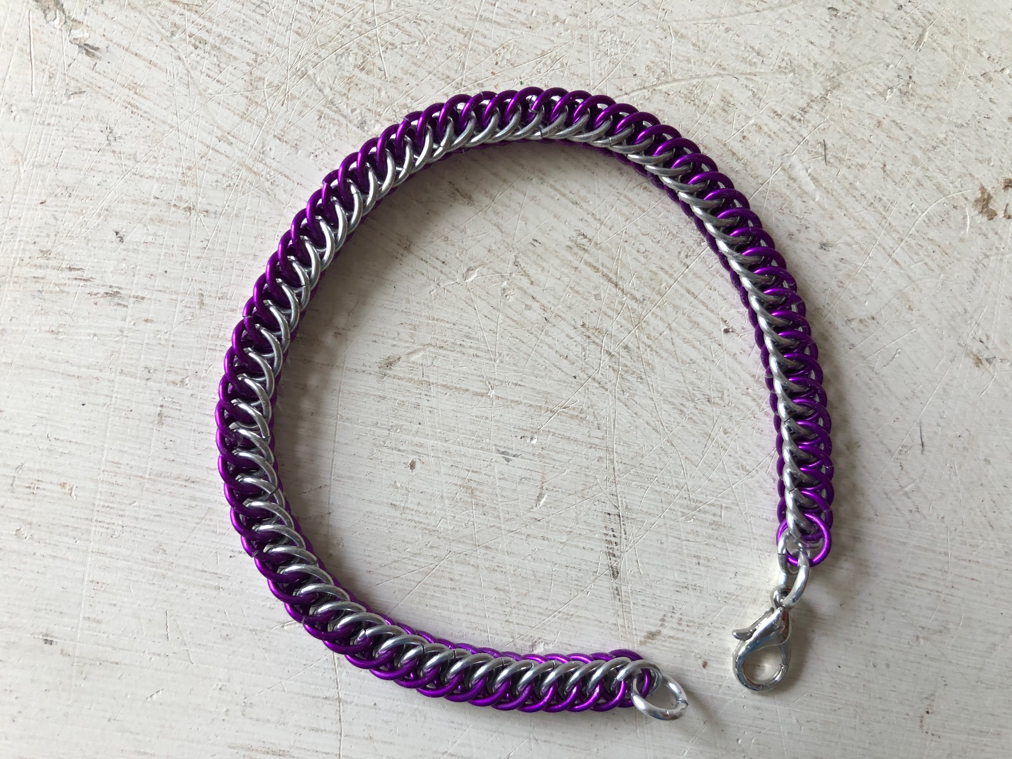 Half Persion Chainmaille Bracelets - MANY COLORS! 5/32" Ring width