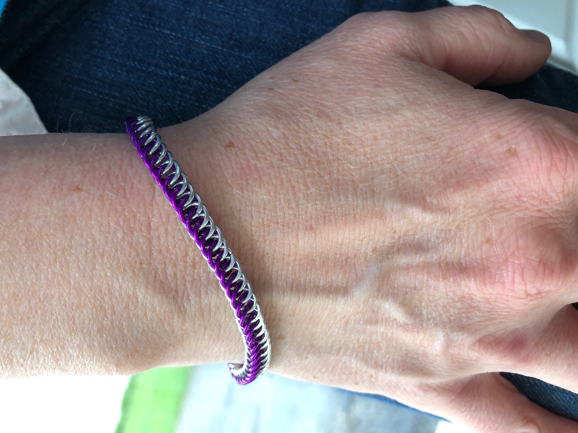 Half Persion Chainmaille Bracelets - MANY COLORS! 5/32" Ring width