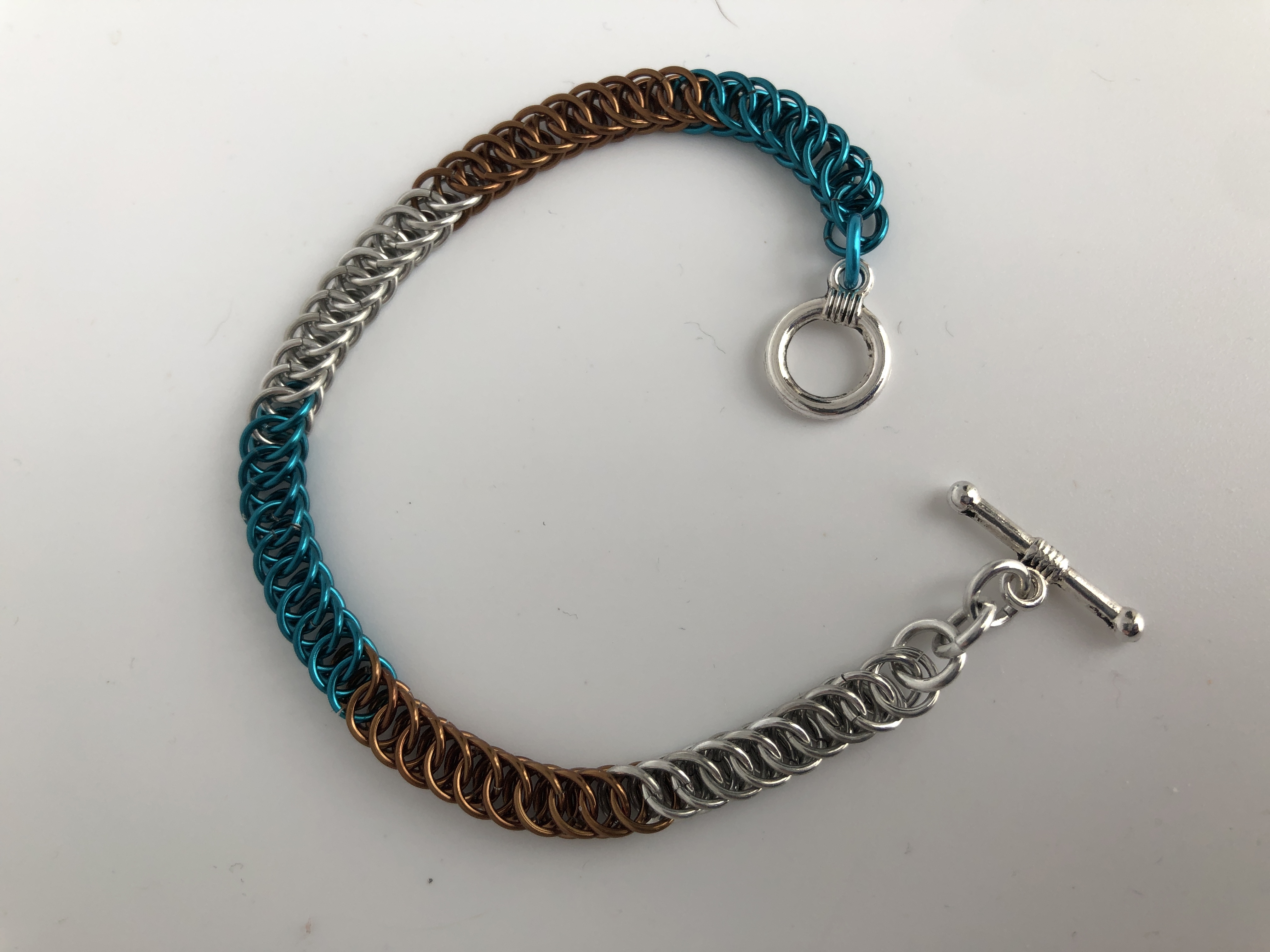 Half Persion Chainmaille Bracelets - MANY COLORS! 5/32" Ring width