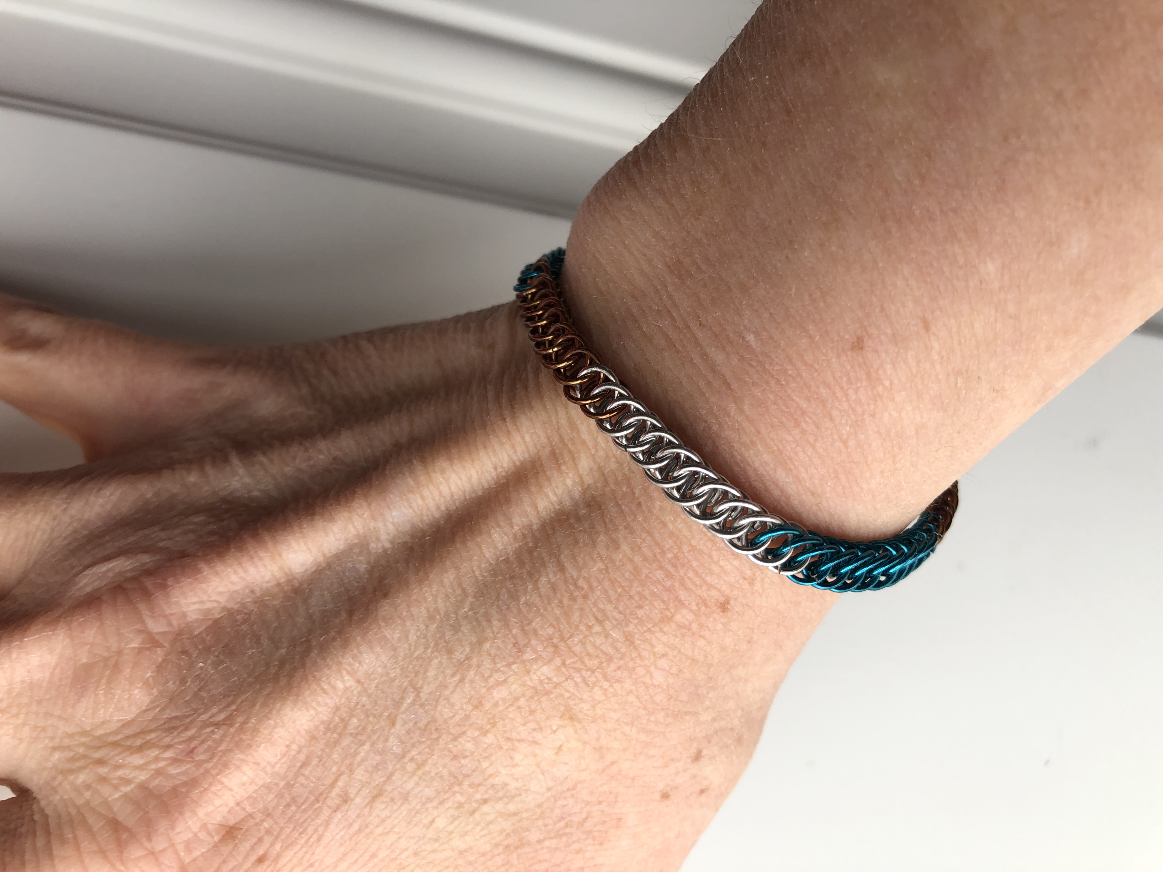 Half Persion Chainmaille Bracelets - MANY COLORS! 5/32" Ring width