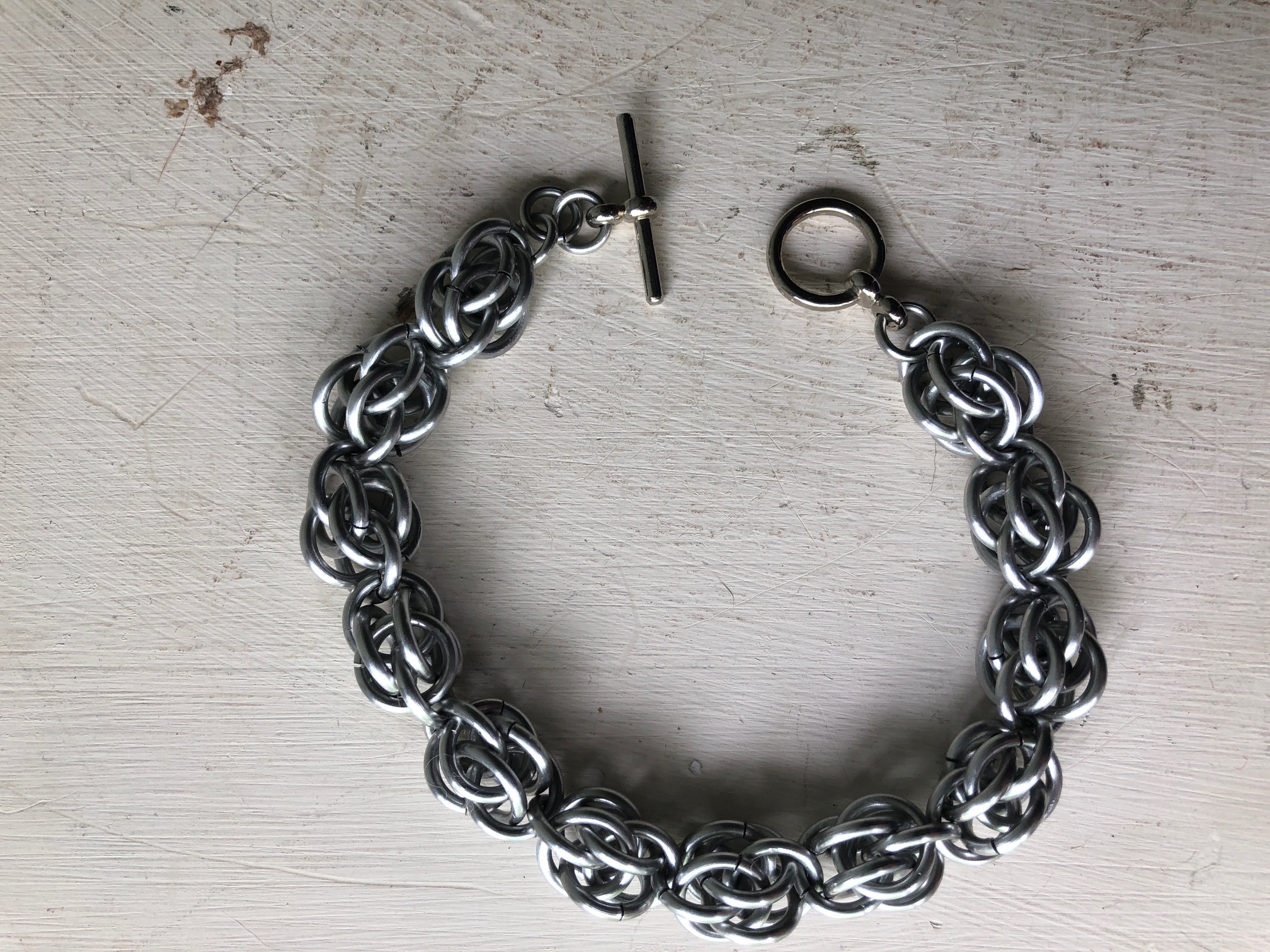 Chonky Sweet Pea Chainmaille Bracelet