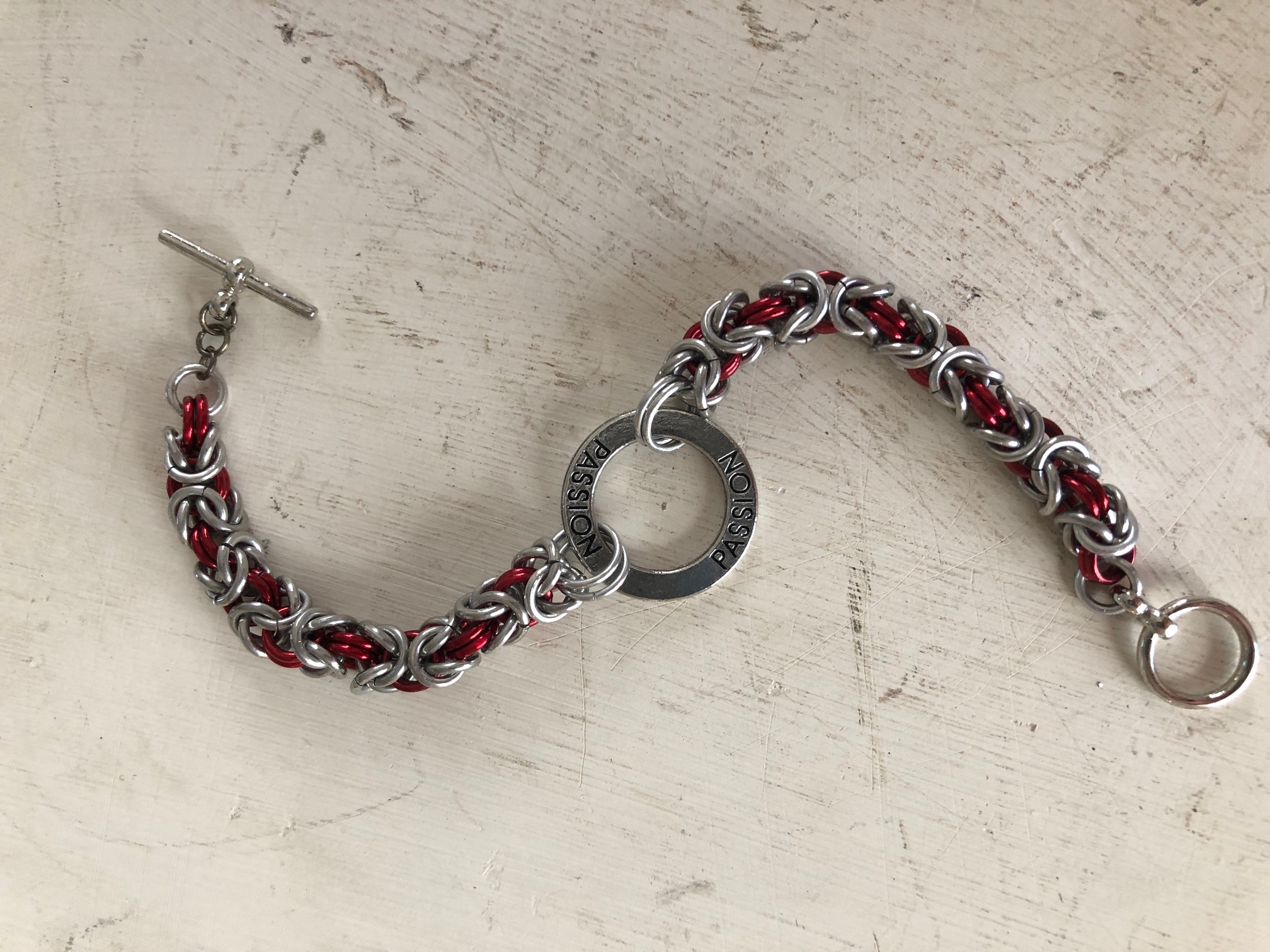 Inspirational Charm Chainmaille Bracelet