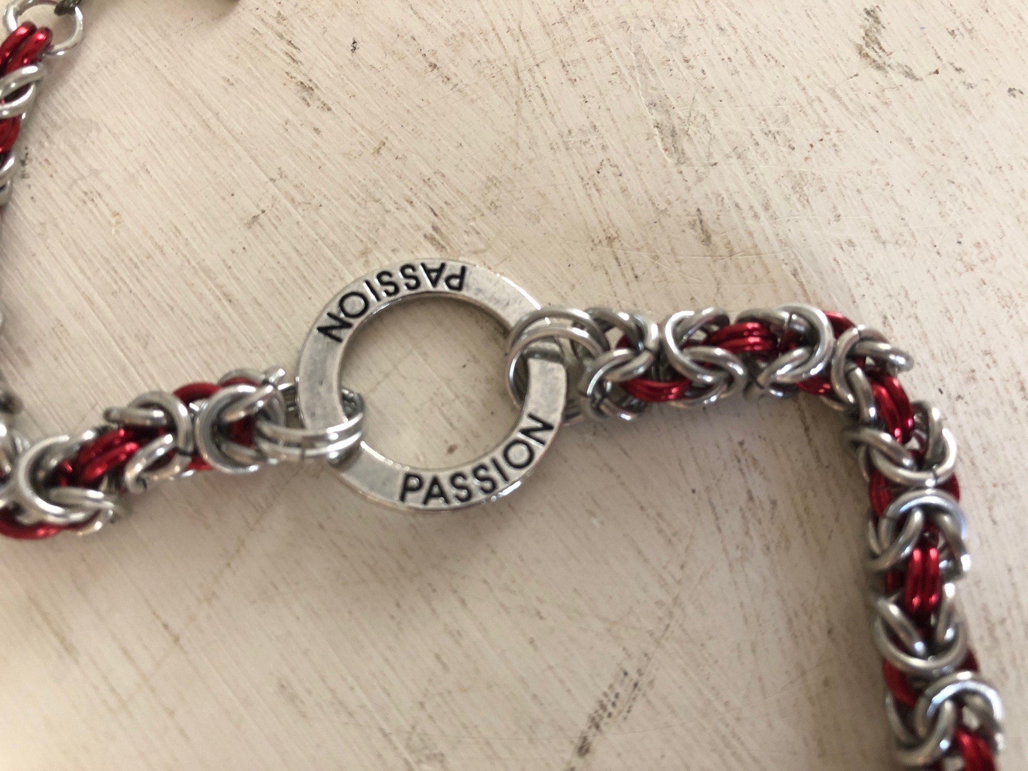 Inspirational Charm Chainmaille Bracelet