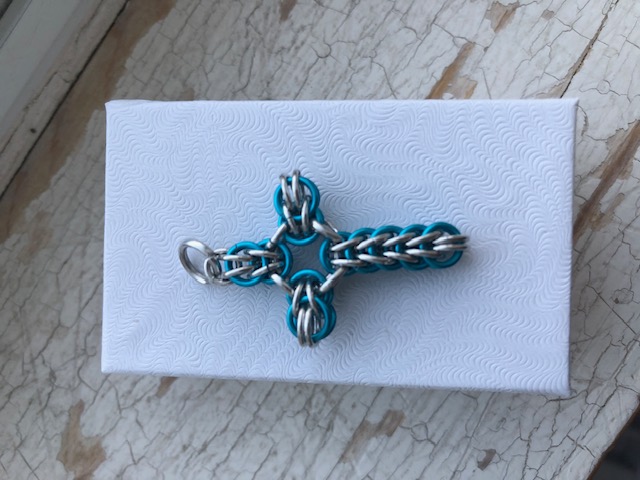 Chainmaille Cross Charm - Various Colors!