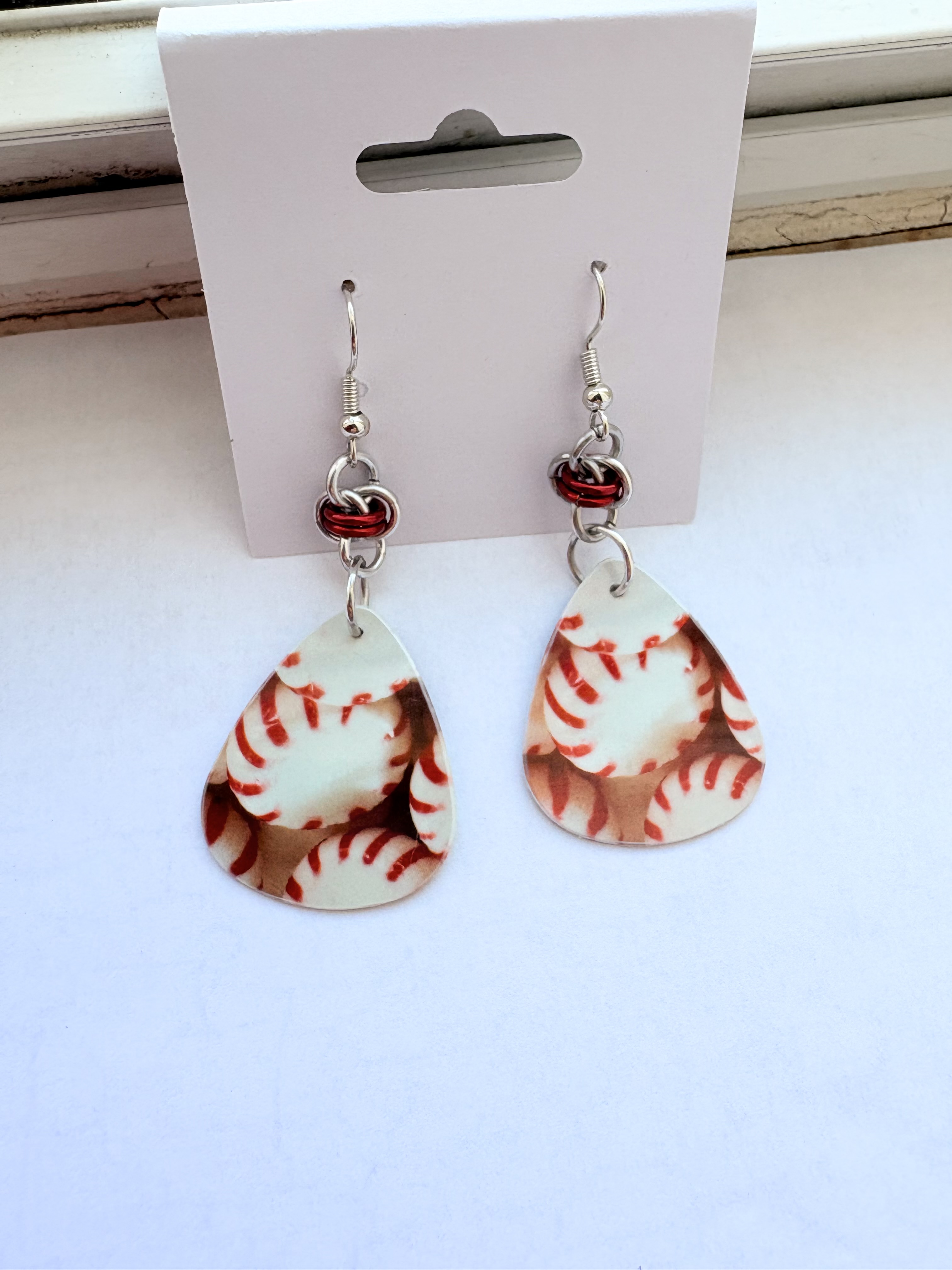 Peppermint Candies Teardrop Earrings 