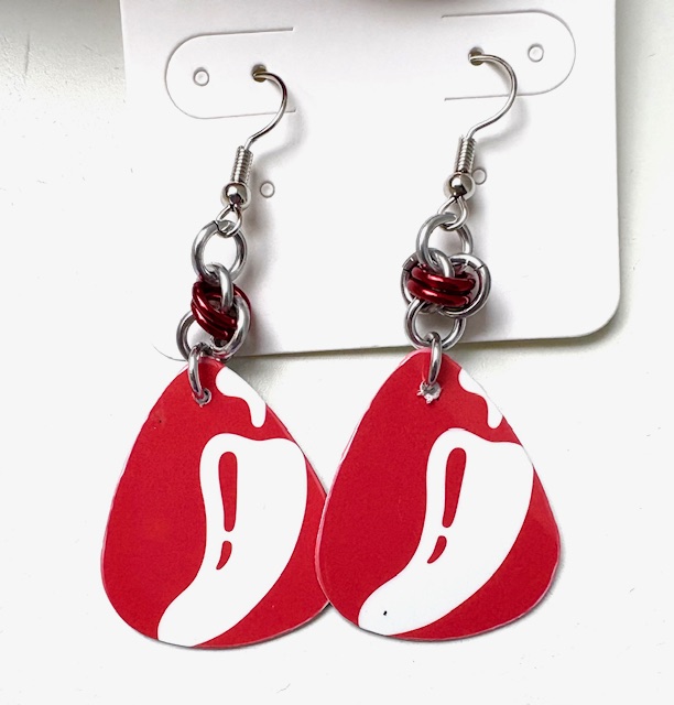 Chili Pepper Teardrop Earrings 