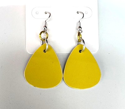 Yellow Teardrop Earrings 