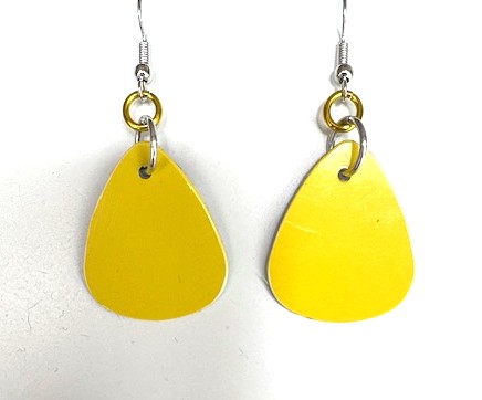 Yellow Teardrop Earrings 