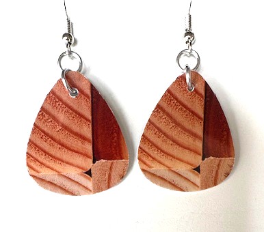 Wood Blocks v2 Teardrop Earrings 