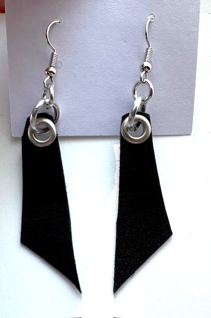 Retro Style Faux Leather Earrings