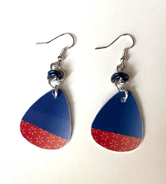 Patriotic Themed Teardrop Earrings 