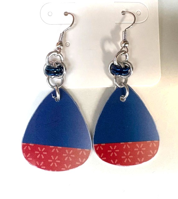 Patriotic Themed Teardrop Earrings 