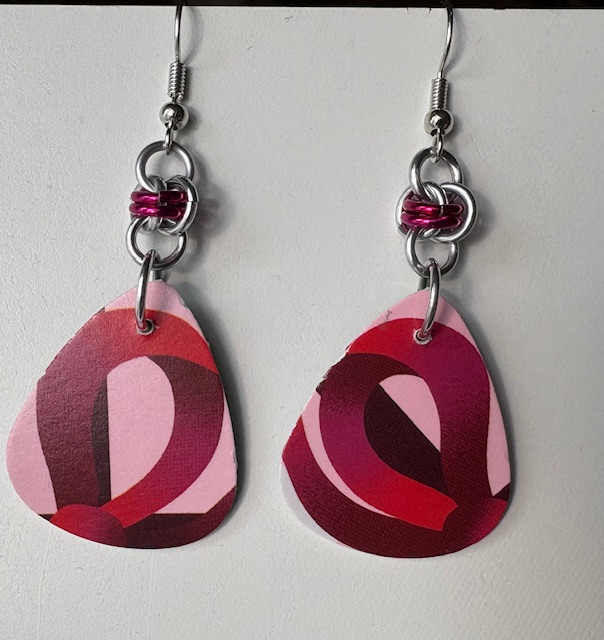 Red Ribbon For a Cause Teardrop Earrings 