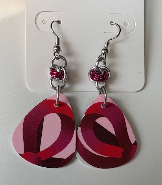 Red Ribbon For a Cause Teardrop Earrings 