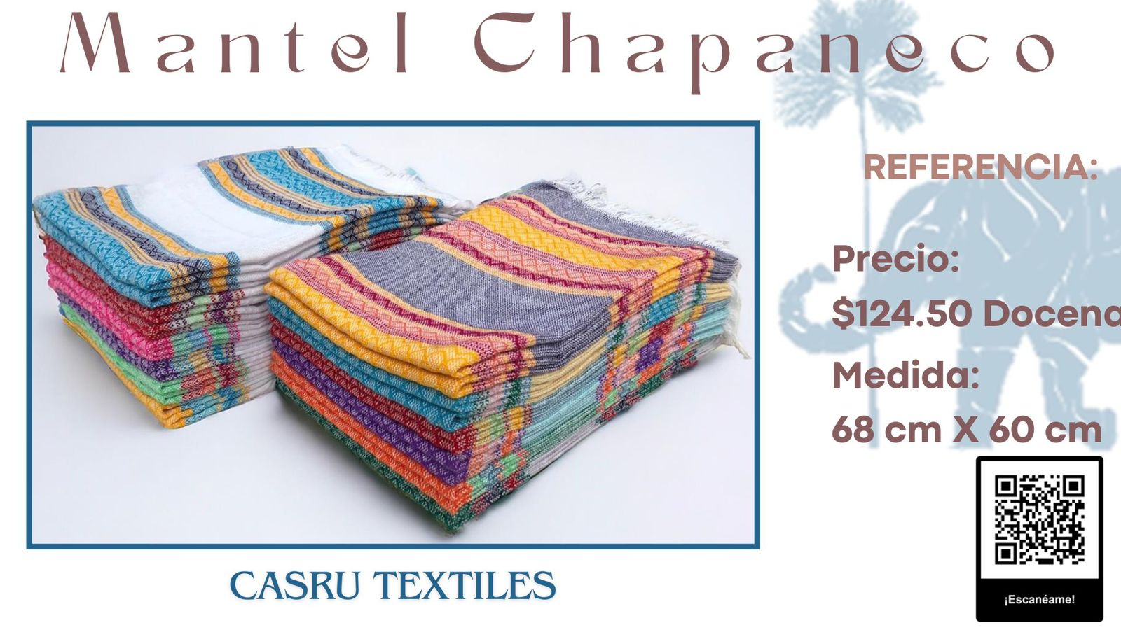 Mantelito Chiapaneco (Blanco o Color)