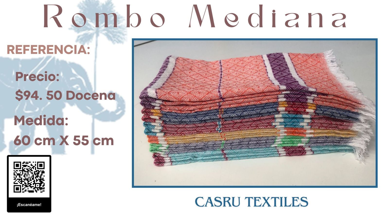 Rombo Mediana Fondo Color o Blanco