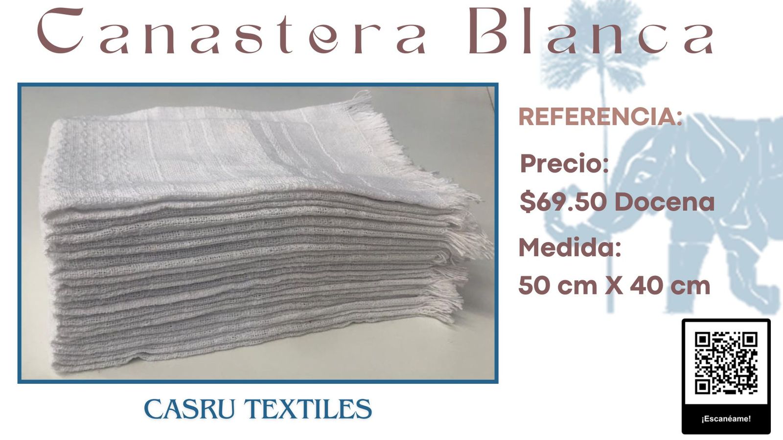 Canastera totalmente blanca