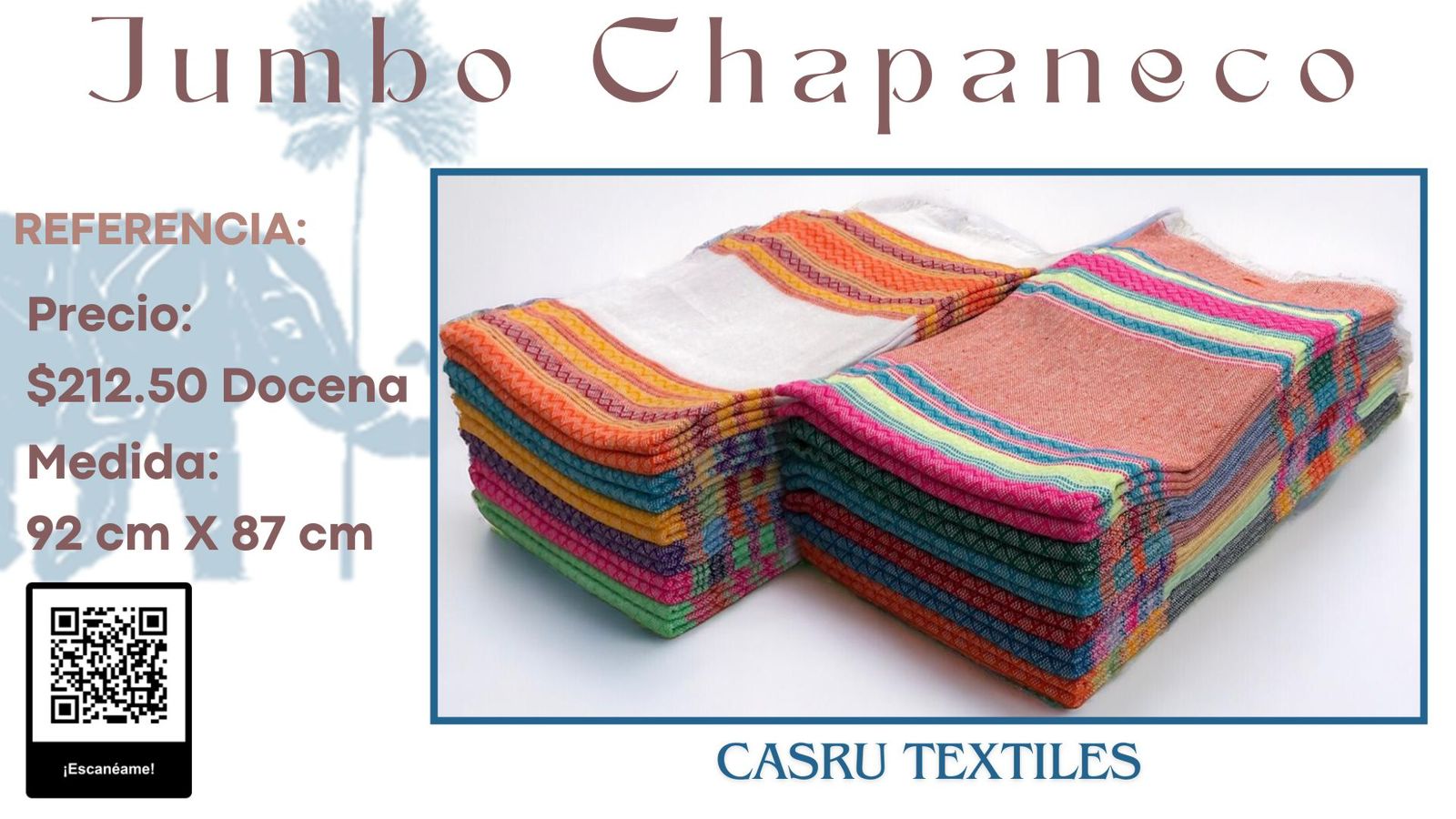 Jumbo Chiapaneco Fondo Color o Blanco