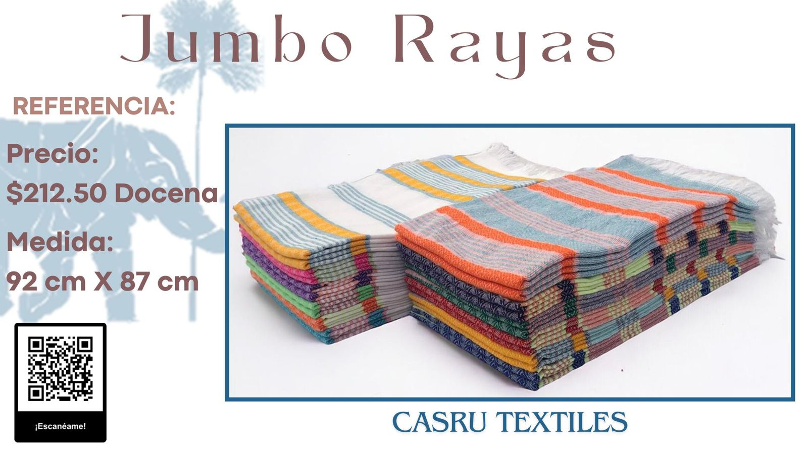 Rayas Jumbo Fondo Color o Blanco