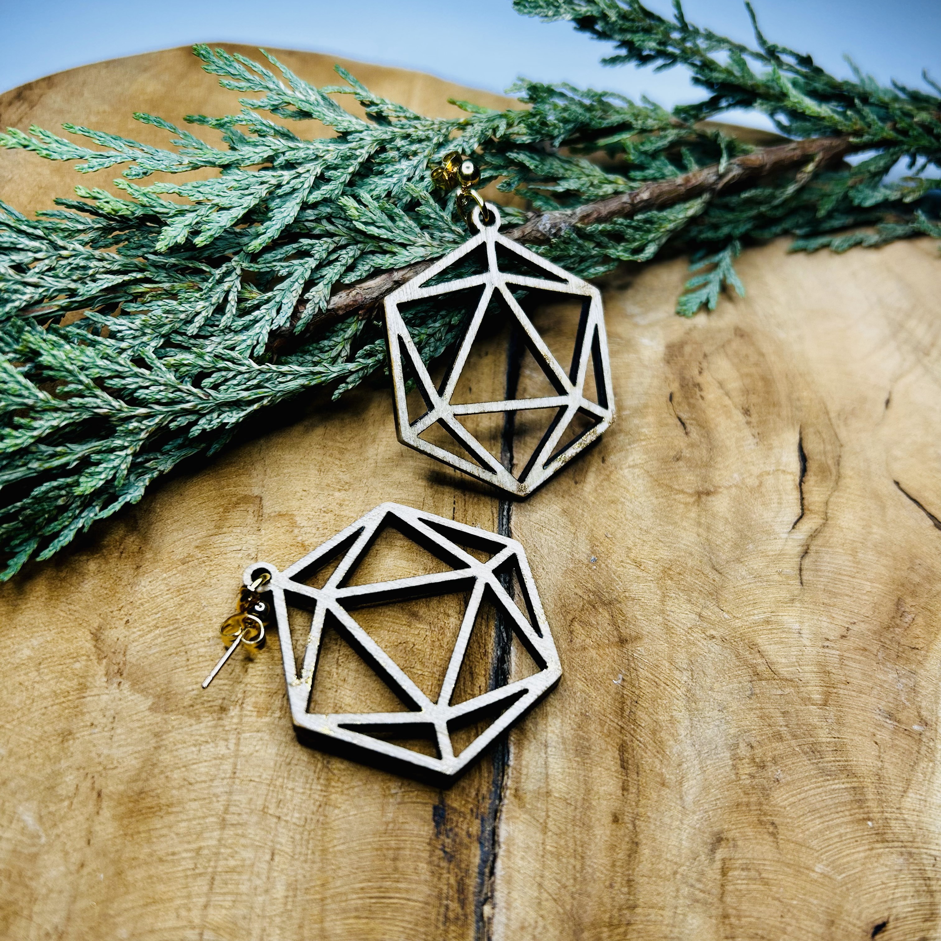 Holzohrring "D&D", natur